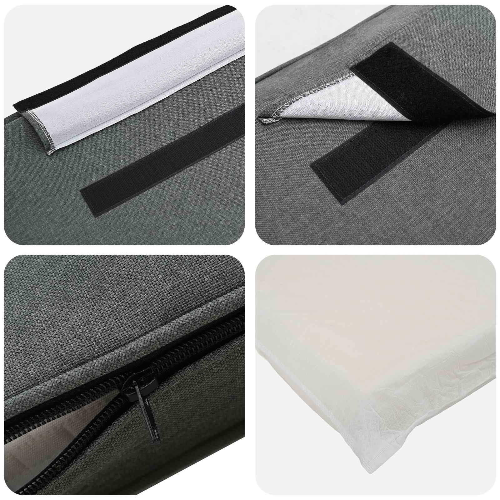 Tête de lit capitonnée Blanc et gris clair 200 cm Pin massif - XIOS