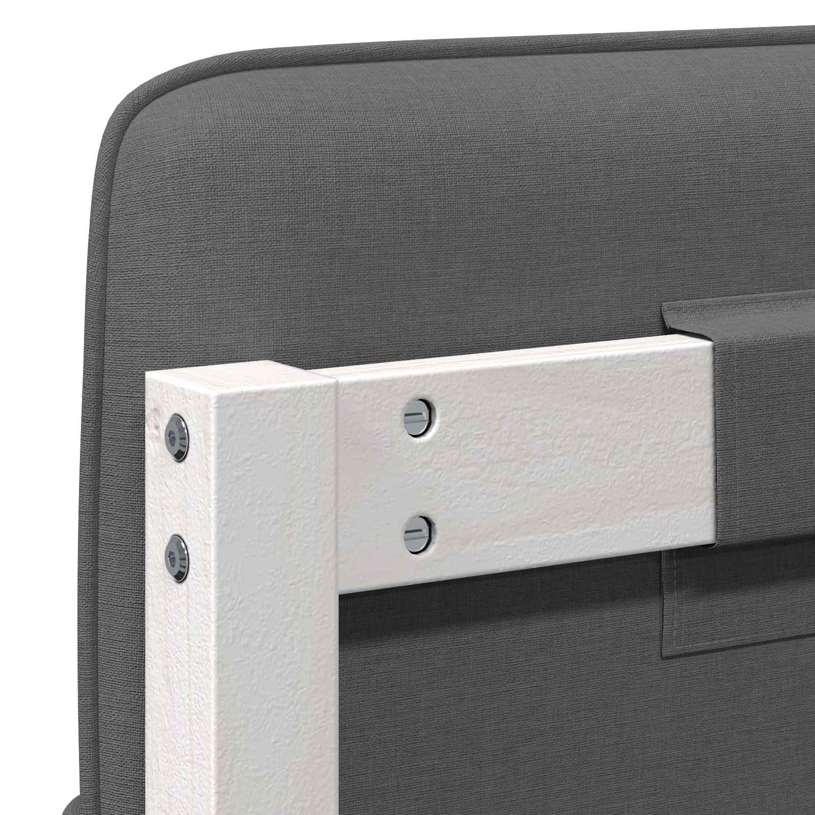 Tête de lit capitonnée Blanc et gris clair 200 cm Pin massif - XIOS
