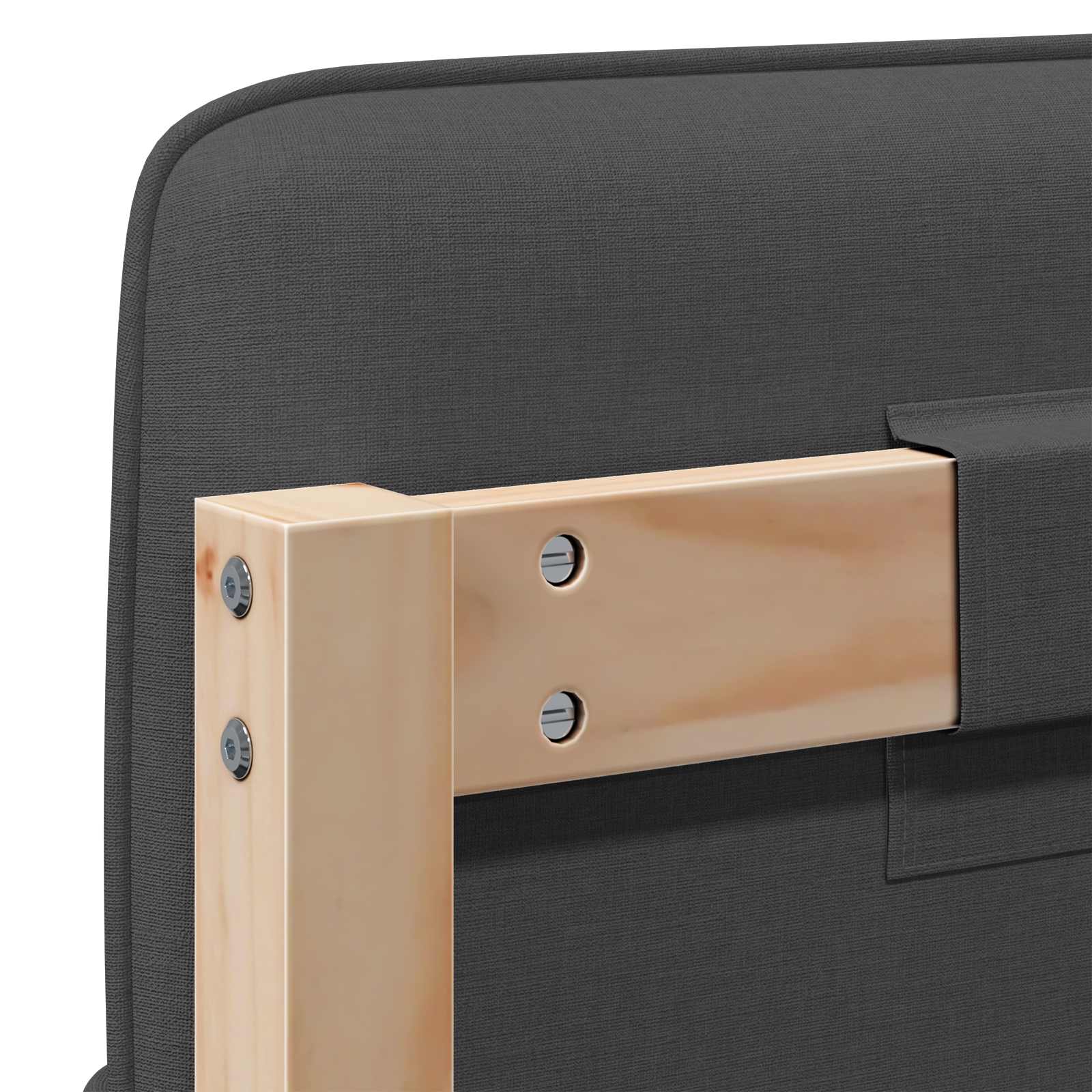 Tête de lit capitonnée Brun et gris foncé 180 cm Pin massif - XIOS