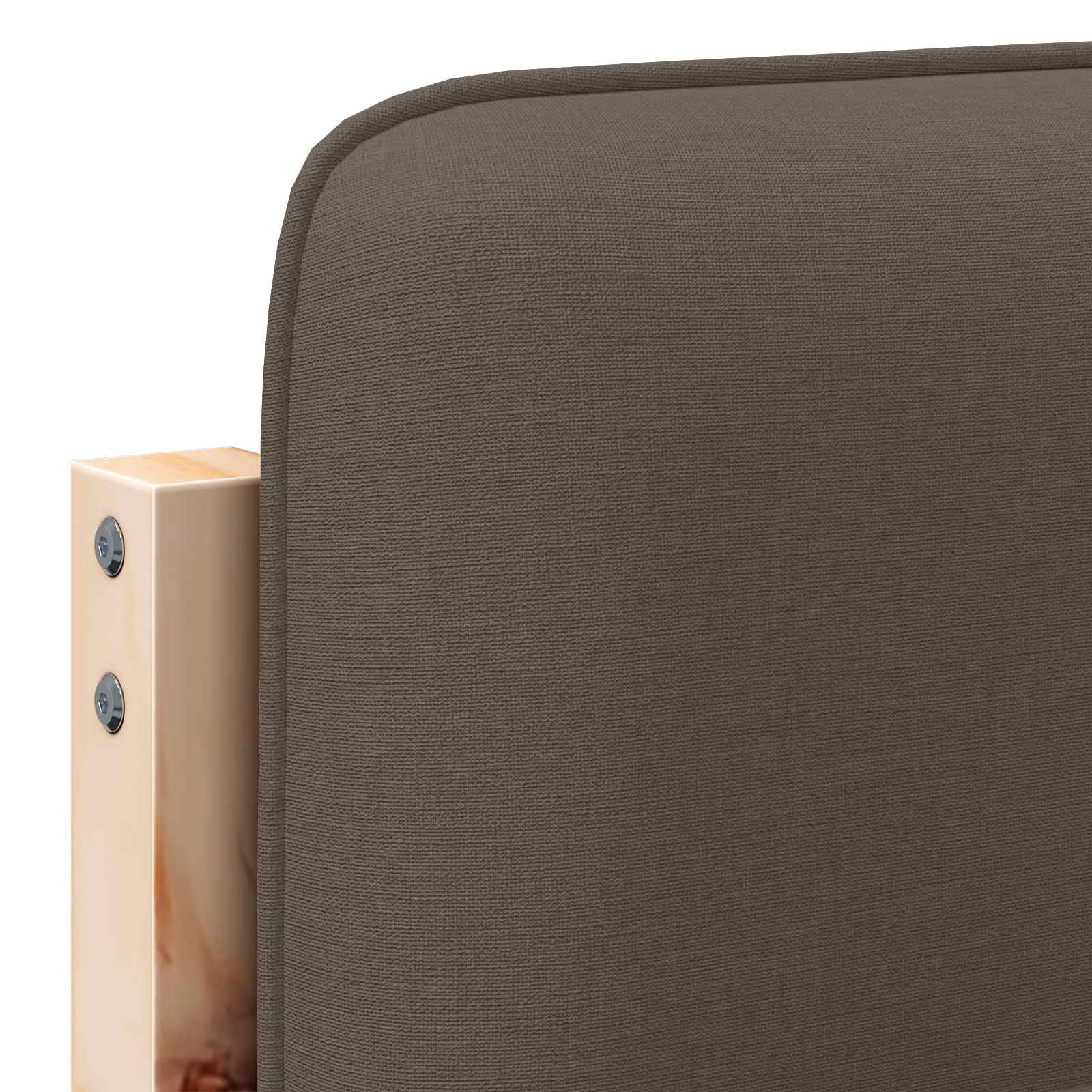 Tête de lit capitonnée Marron et Taupe 140 cm Pin massif - XIOS