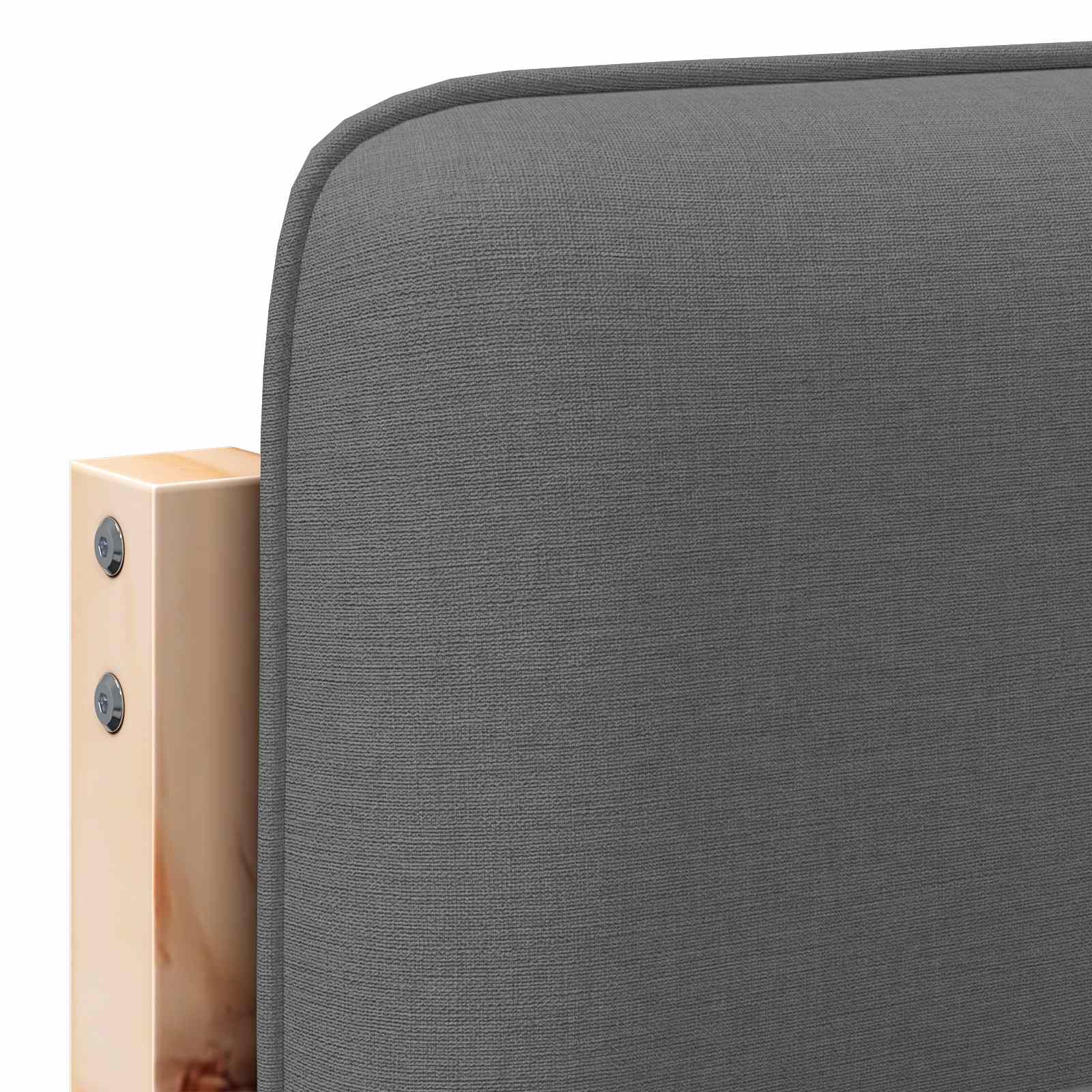 Tête de lit capitonnée Marron et gris clair 120 cm Pin massif - XIOS
