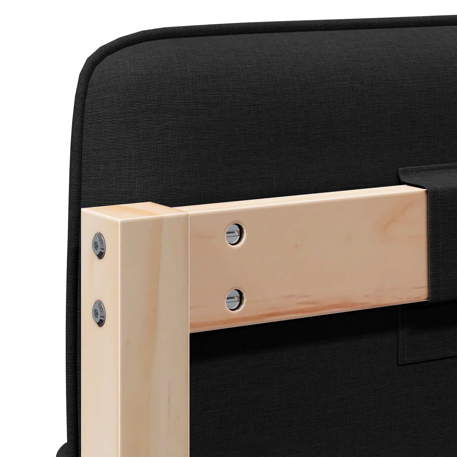 Tête de lit capitonnée Marron et Noir 120 cm Pin massif - XIOS