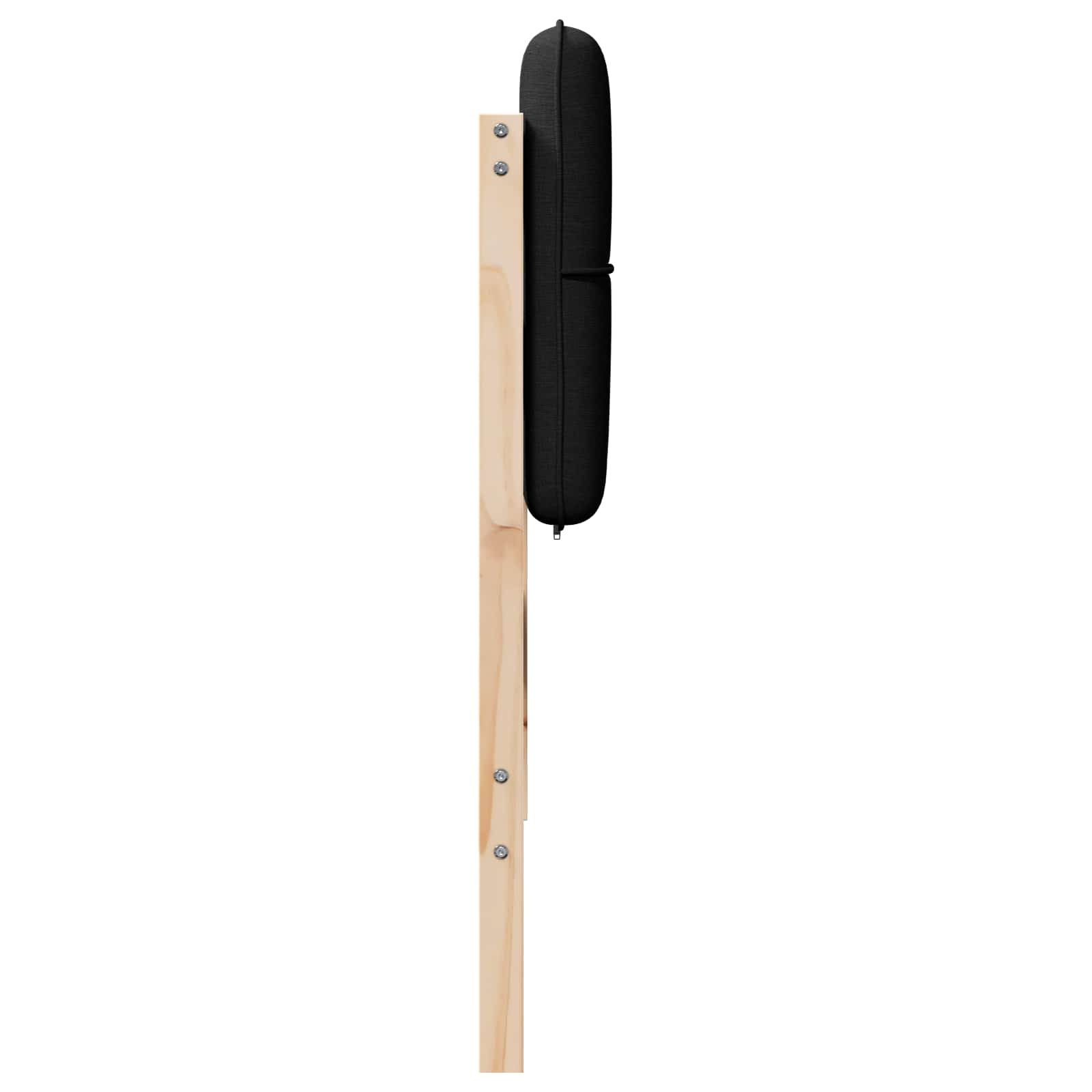 Tête de lit capitonnée Marron et Noir 120 cm Pin massif - XIOS