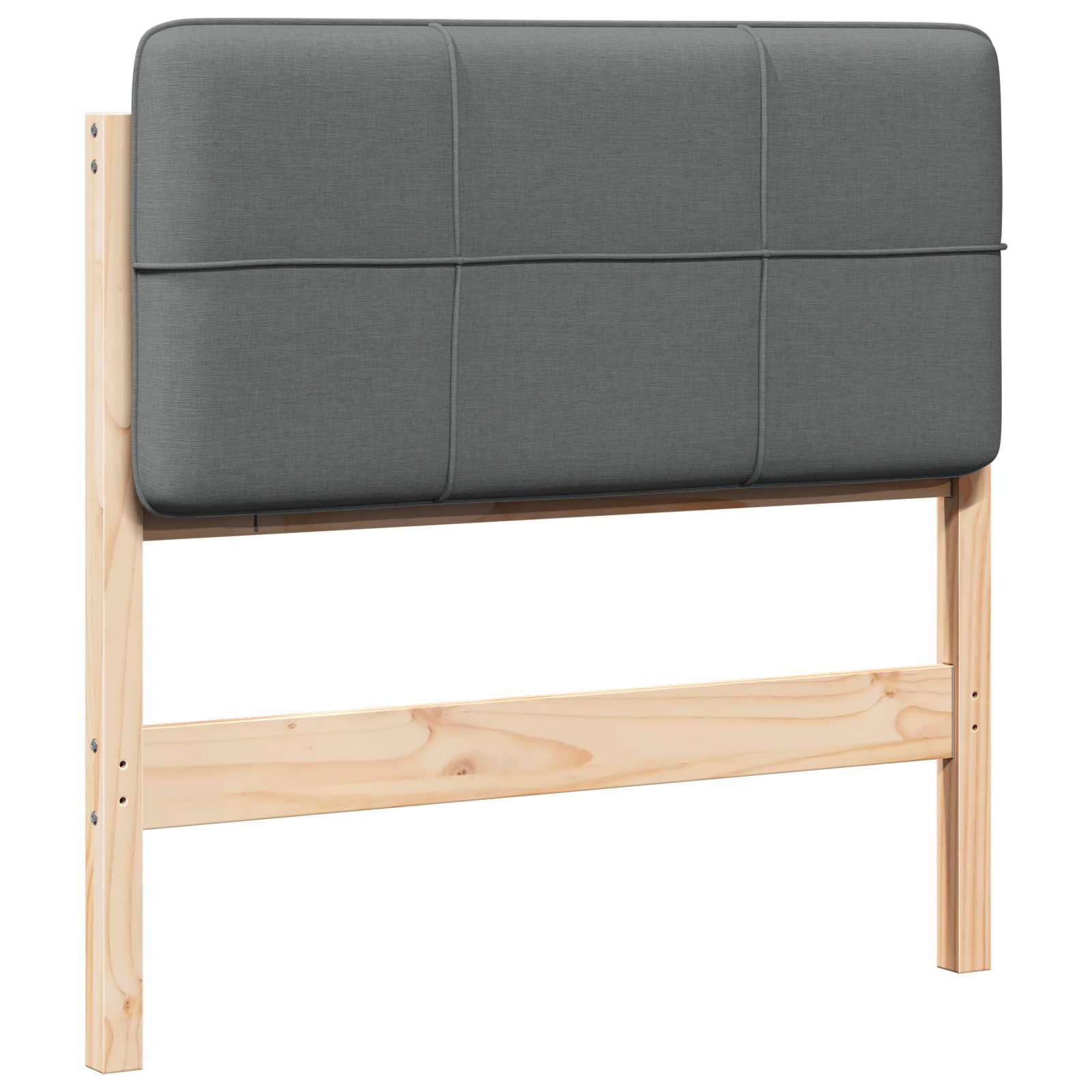 Tête de lit capitonnée Marron et gris clair 100 cm Pin massif - XIOS