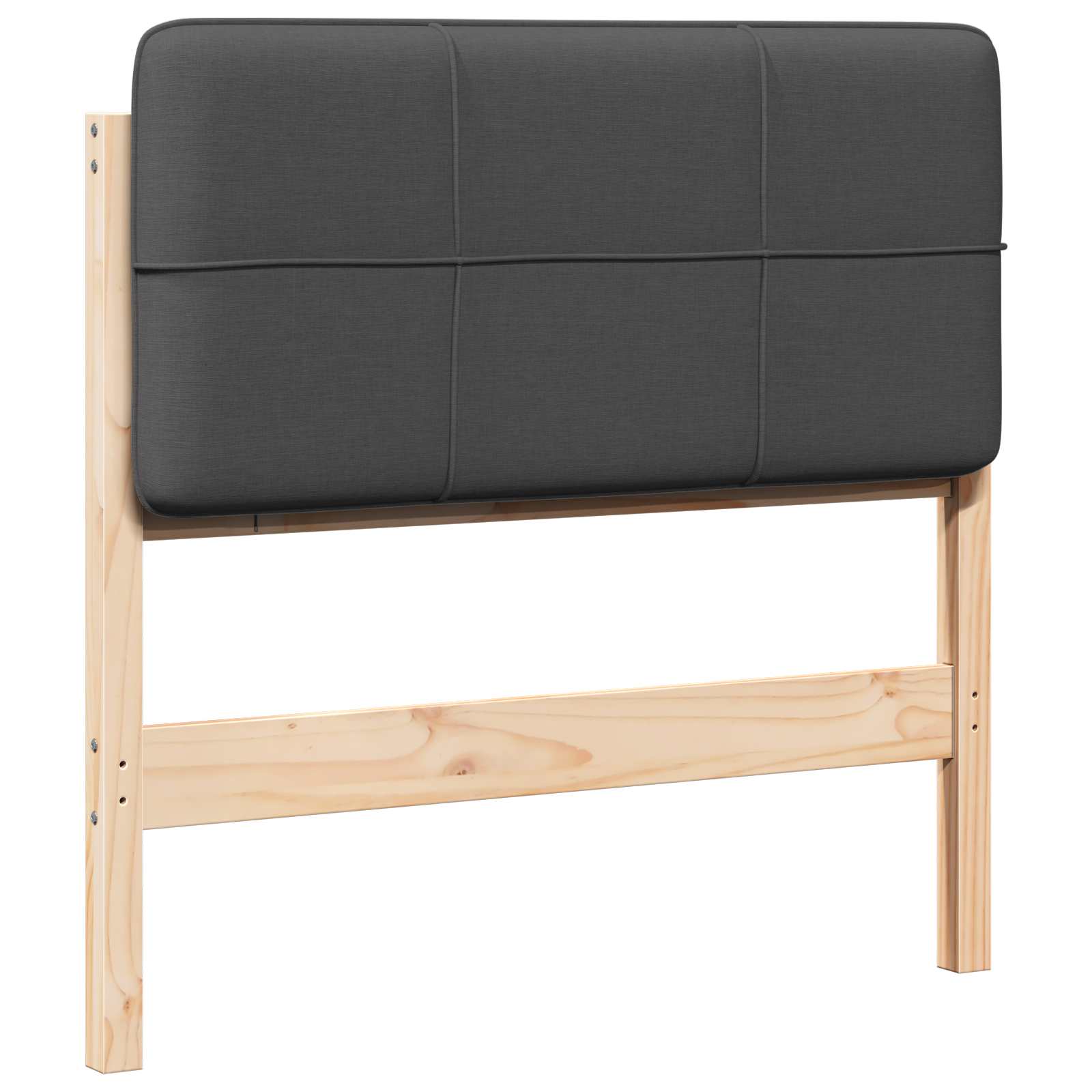 Tête de lit capitonnée Brun et gris foncé 100 cm Pin massif - XIOS