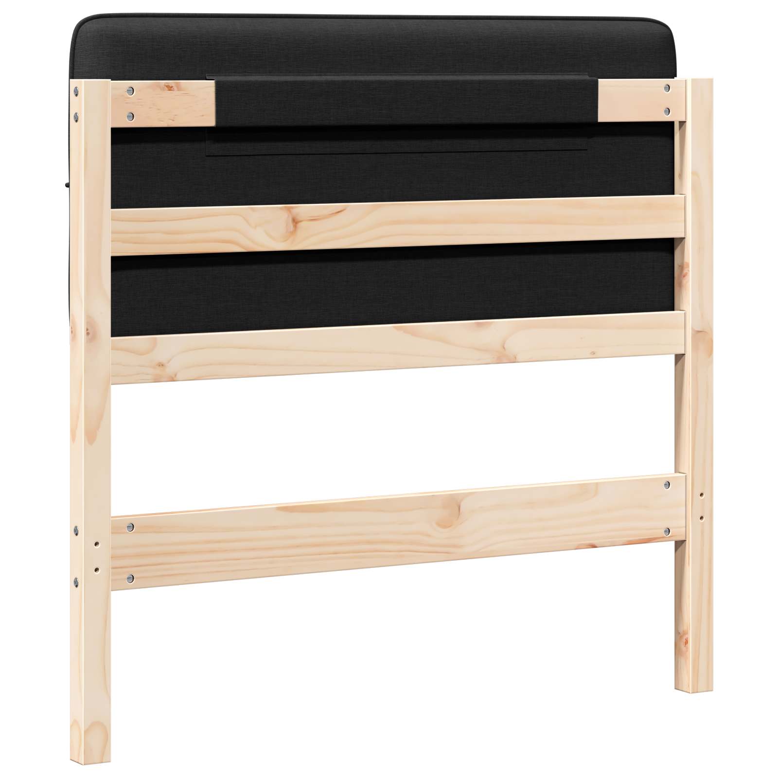 Tête de lit capitonnée Marron et Noir 100 cm Pin massif - XIOS