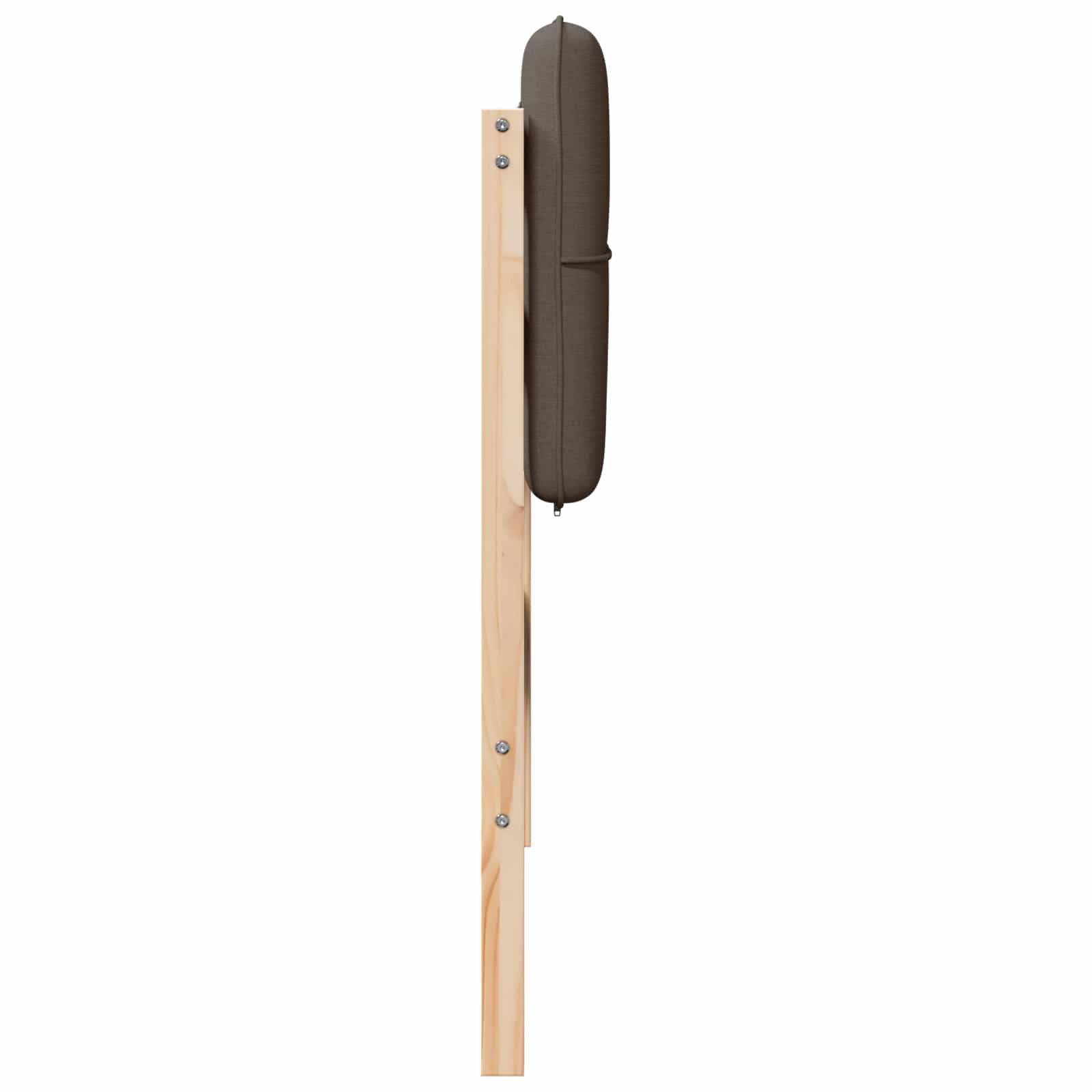 Tête de lit capitonnée Marron et Taupe 100 cm Pin massif - XIOS