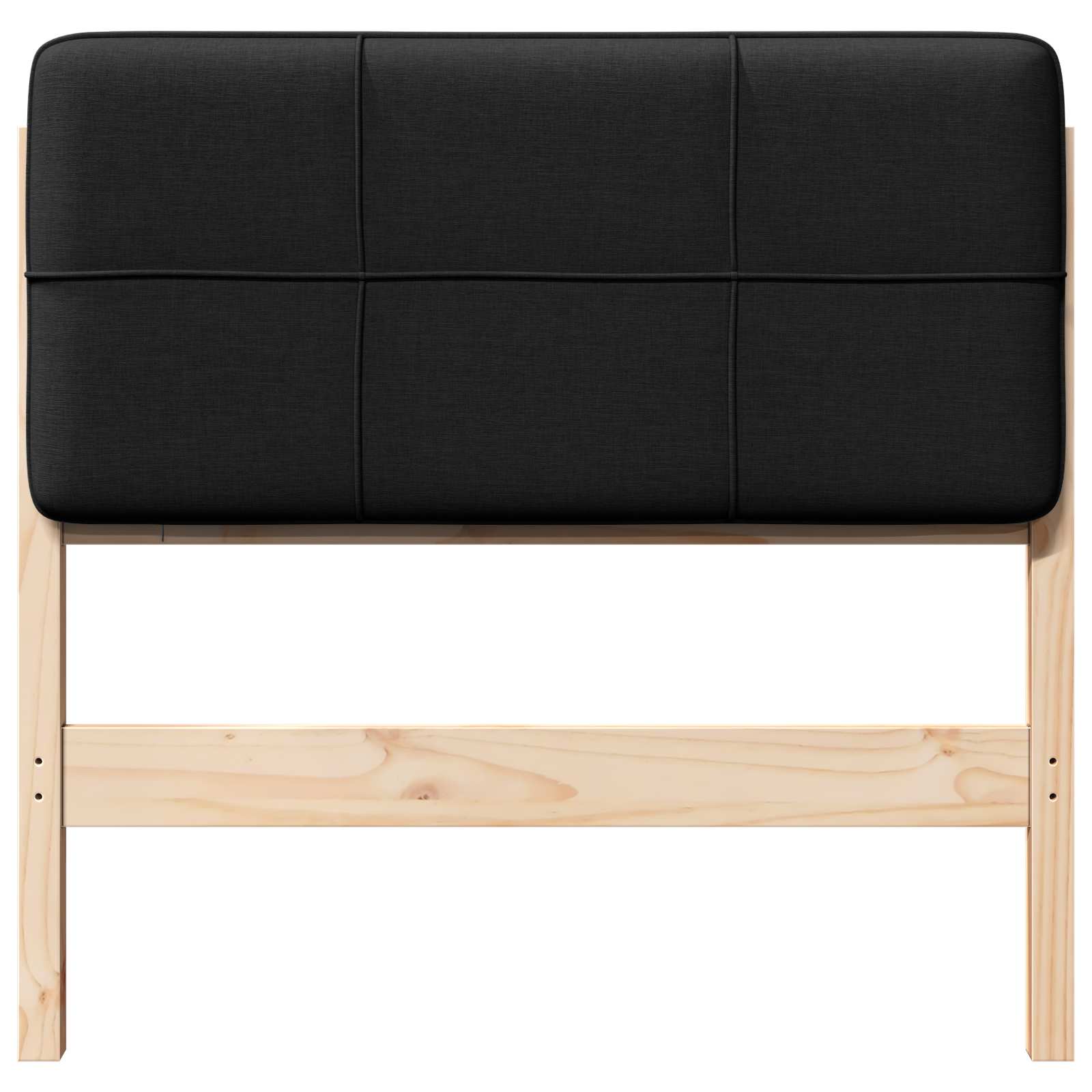 Tête de lit capitonnée Marron et Noir 90 cm Pin massif - XIOS