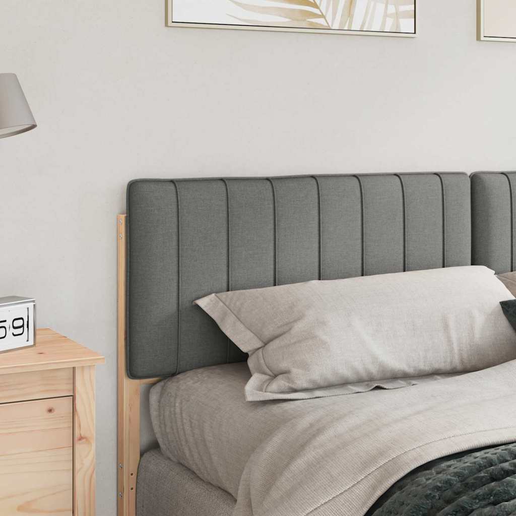 Tête de lit capitonnée Marron et gris clair 200 cm Pin massif - XIOS
