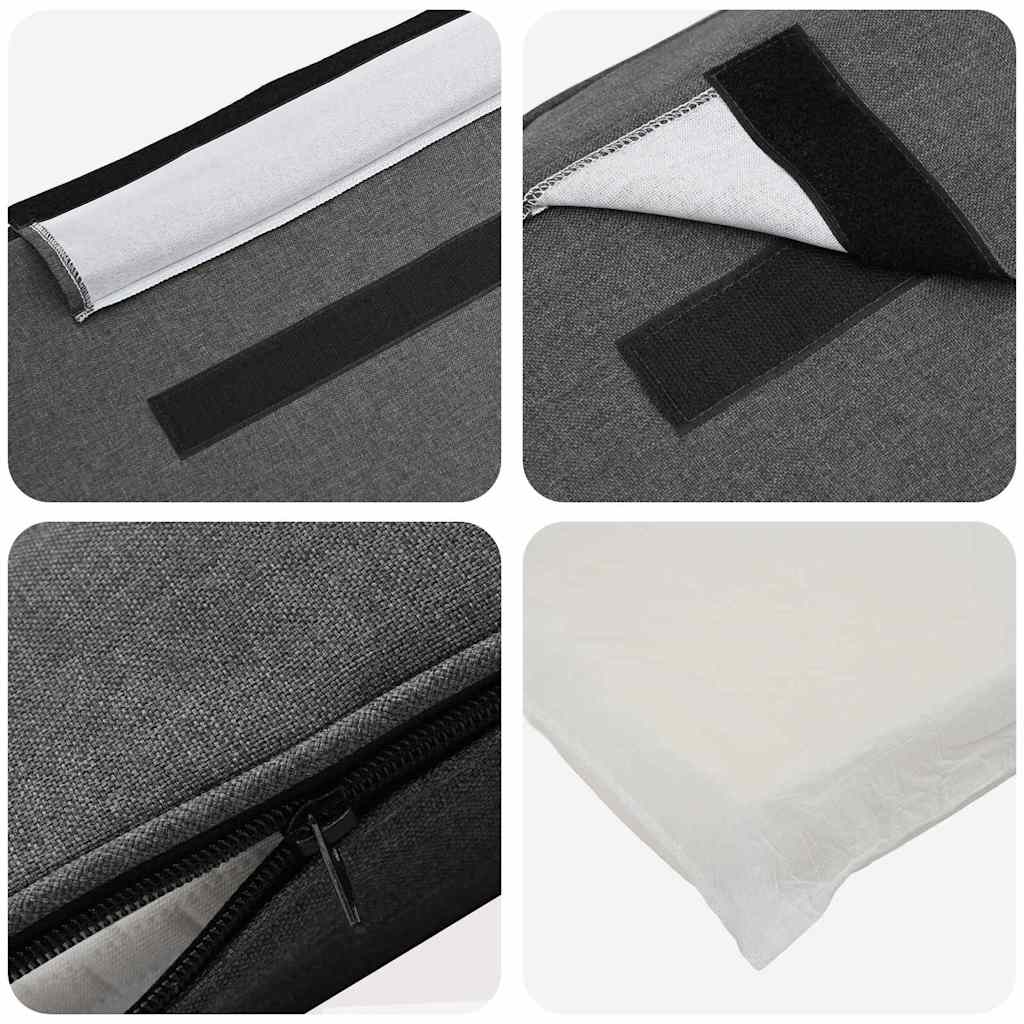 Tête de lit capitonnée Brun et gris foncé 200 cm Pin massif - XIOS