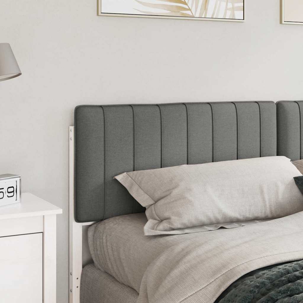 Tête de lit capitonnée Blanc et gris clair 200 cm Pin massif - XIOS