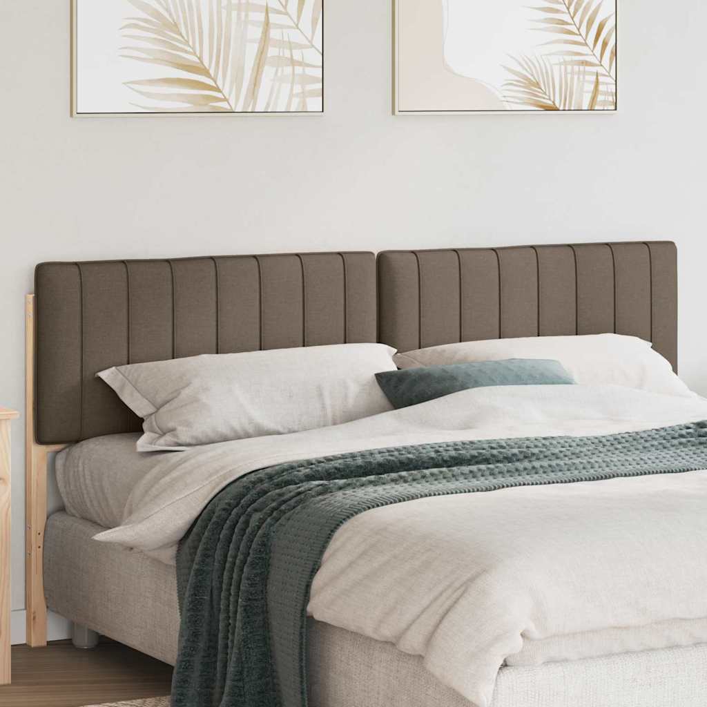 Tête de lit capitonnée Marron et Taupe 180 cm Pin massif - XIOS