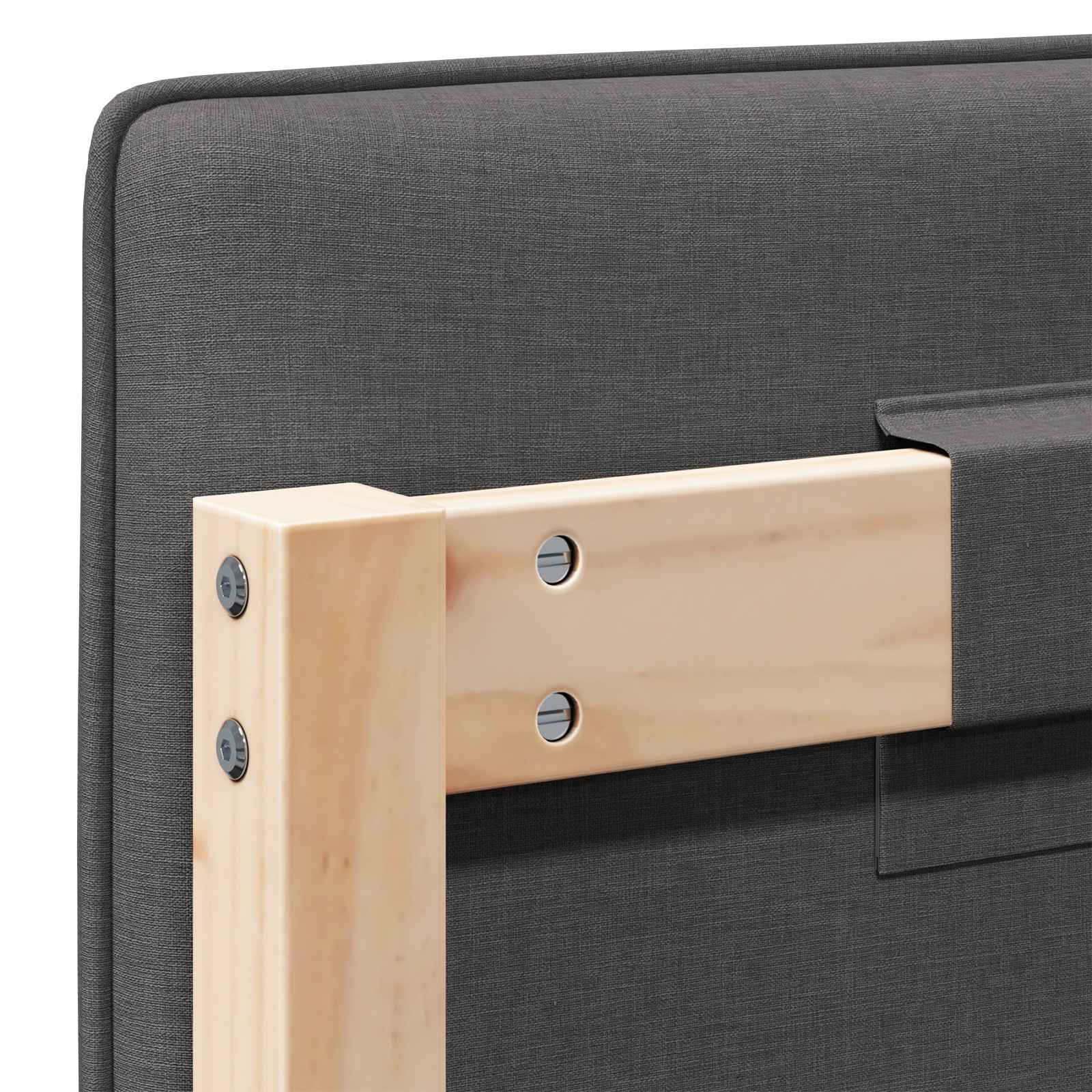 Tête de lit capitonnée Brun et gris foncé 160 cm Pin massif - XIOS
