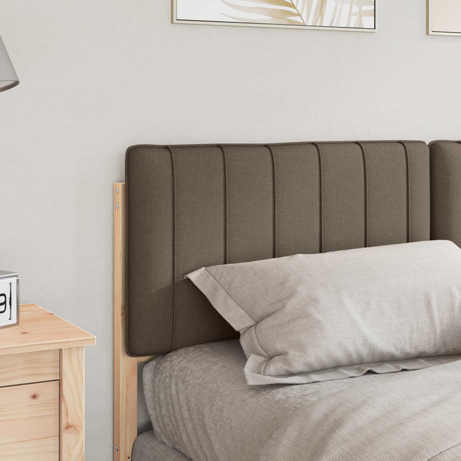 Tête de lit capitonnée Marron et Taupe 160 cm Pin massif - XIOS