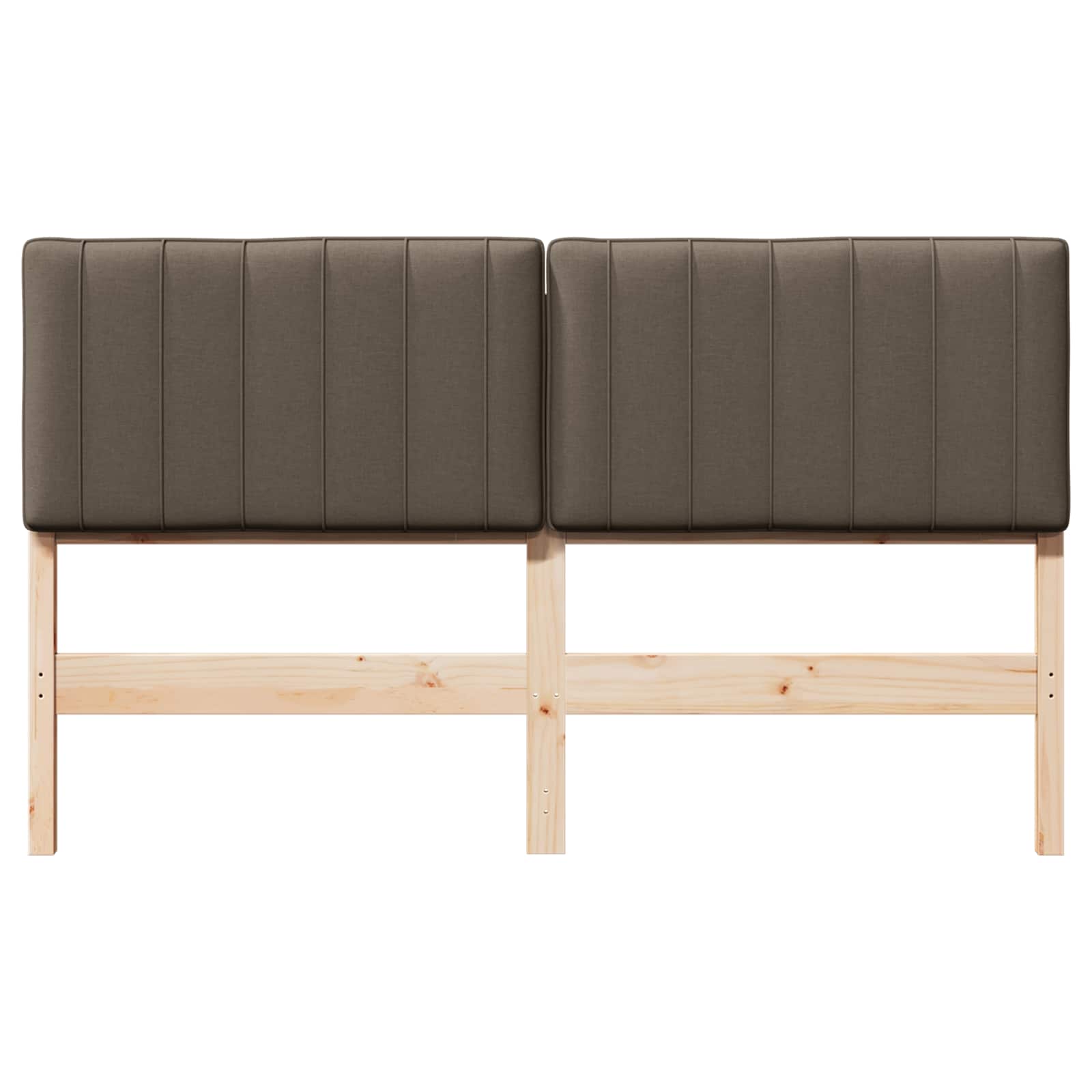 Tête de lit capitonnée Marron et Taupe 160 cm Pin massif - XIOS