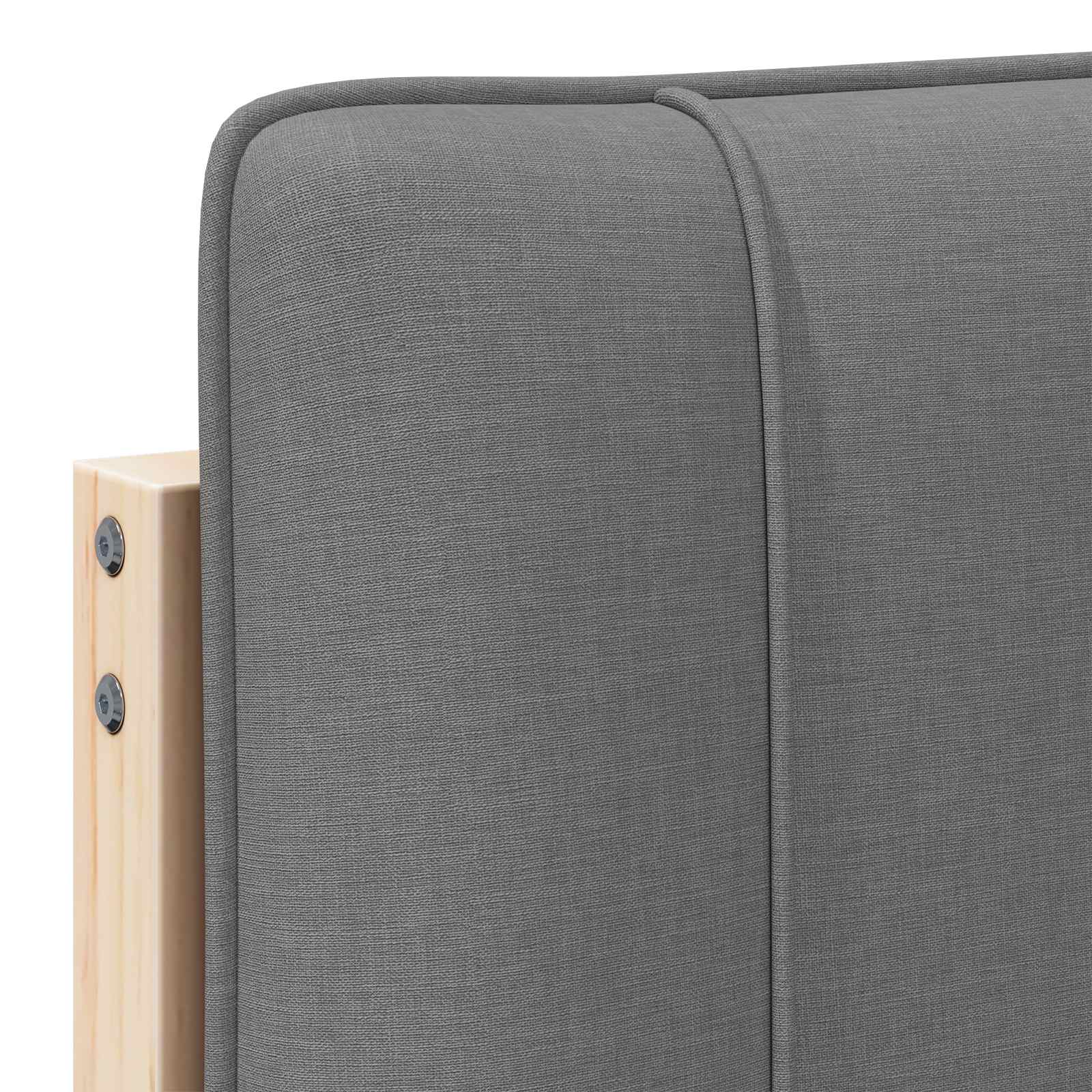 Tête de lit capitonnée Marron et gris clair 150 cm Pin massif - XIOS