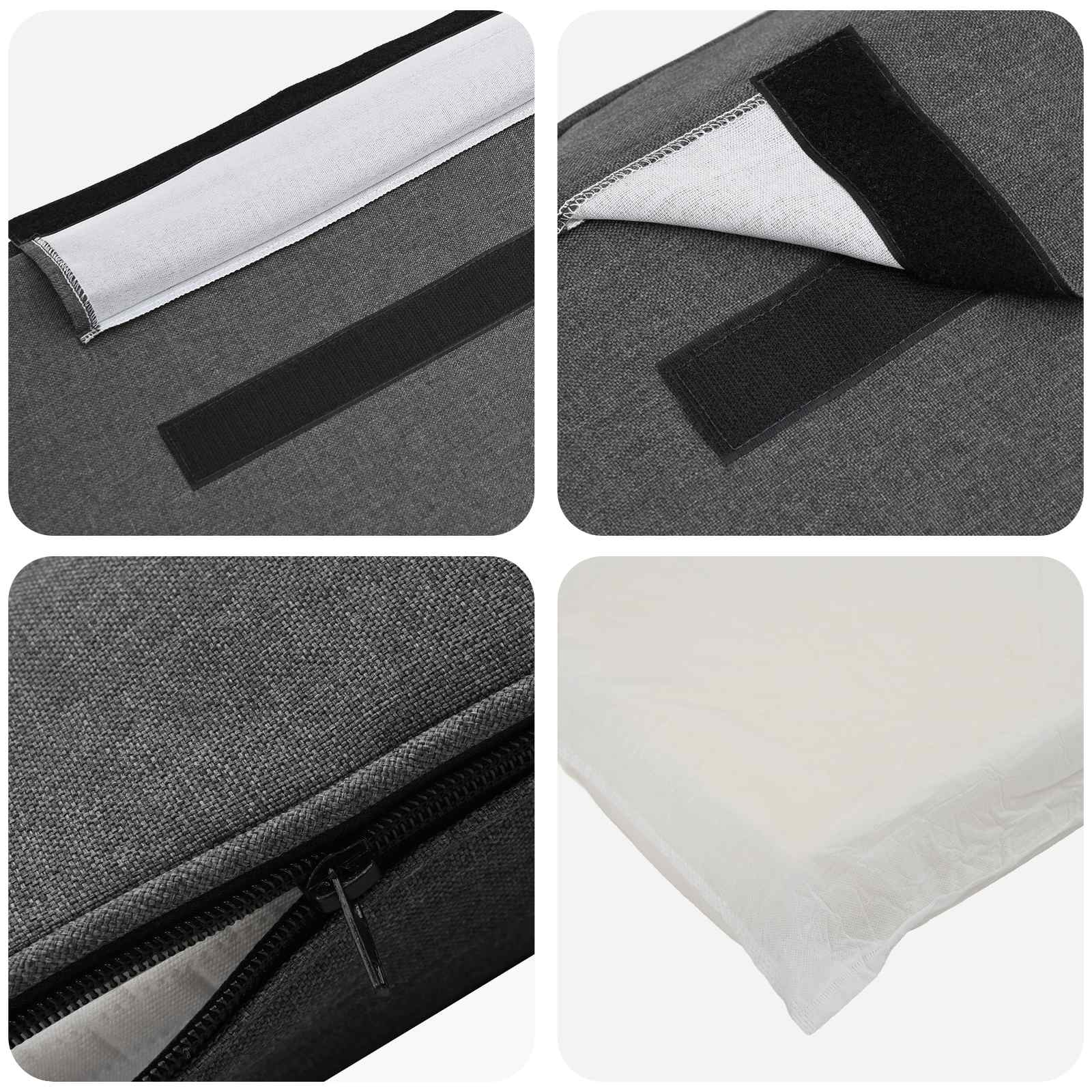 Tête de lit capitonnée Brun et gris foncé 150 cm Pin massif - XIOS