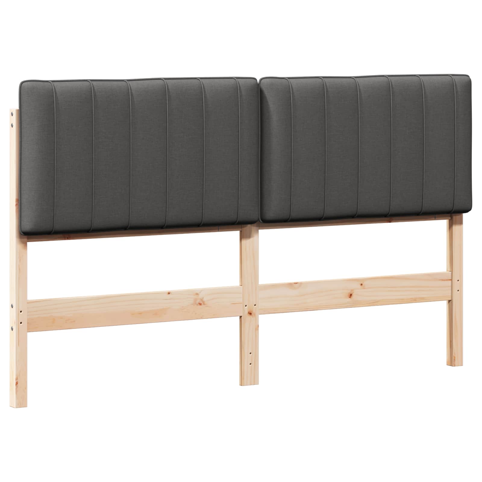 Tête de lit capitonnée Brun et gris foncé 150 cm Pin massif - XIOS