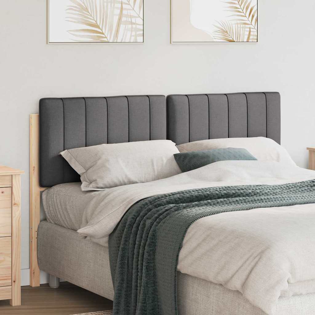 Tête de lit capitonnée Brun et gris foncé 140 cm Pin massif - XIOS