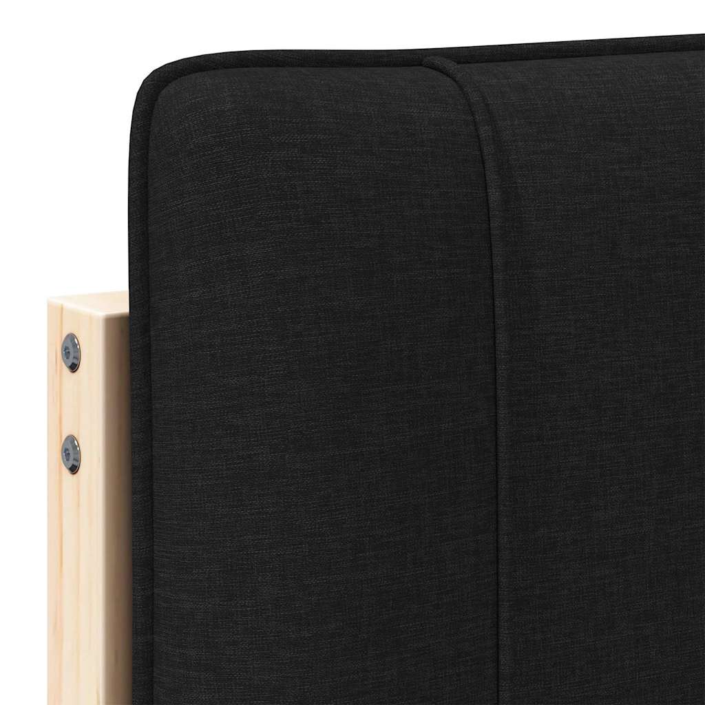 Tête de lit capitonnée Marron et Noir 140 cm Pin massif - XIOS