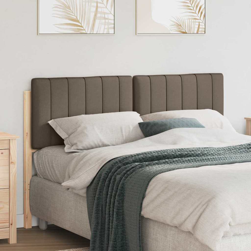 Tête de lit capitonnée Marron et Taupe 135 cm Pin massif - XIOS