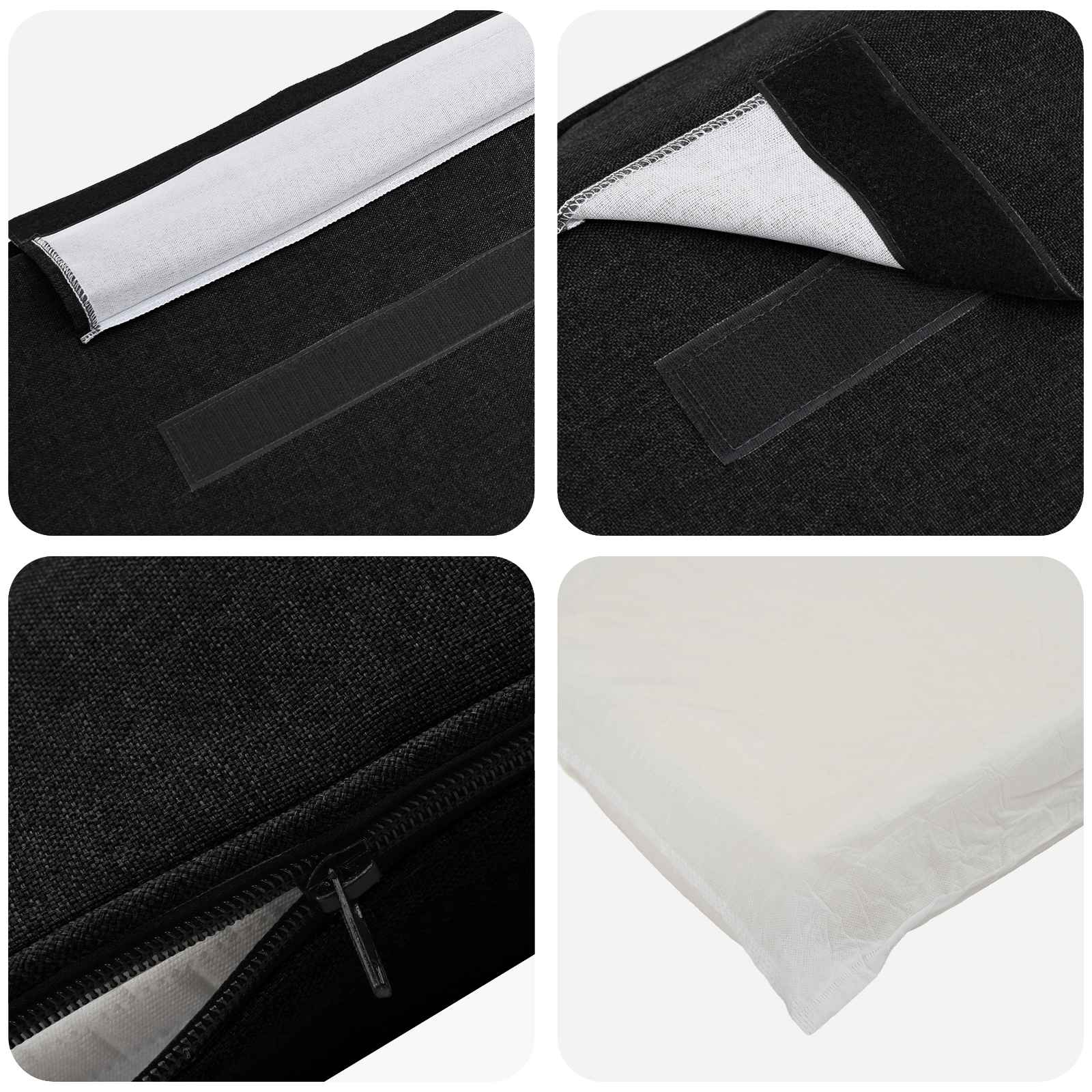 Tête de lit capitonnée Marron et Noir 120 cm Pin massif - XIOS