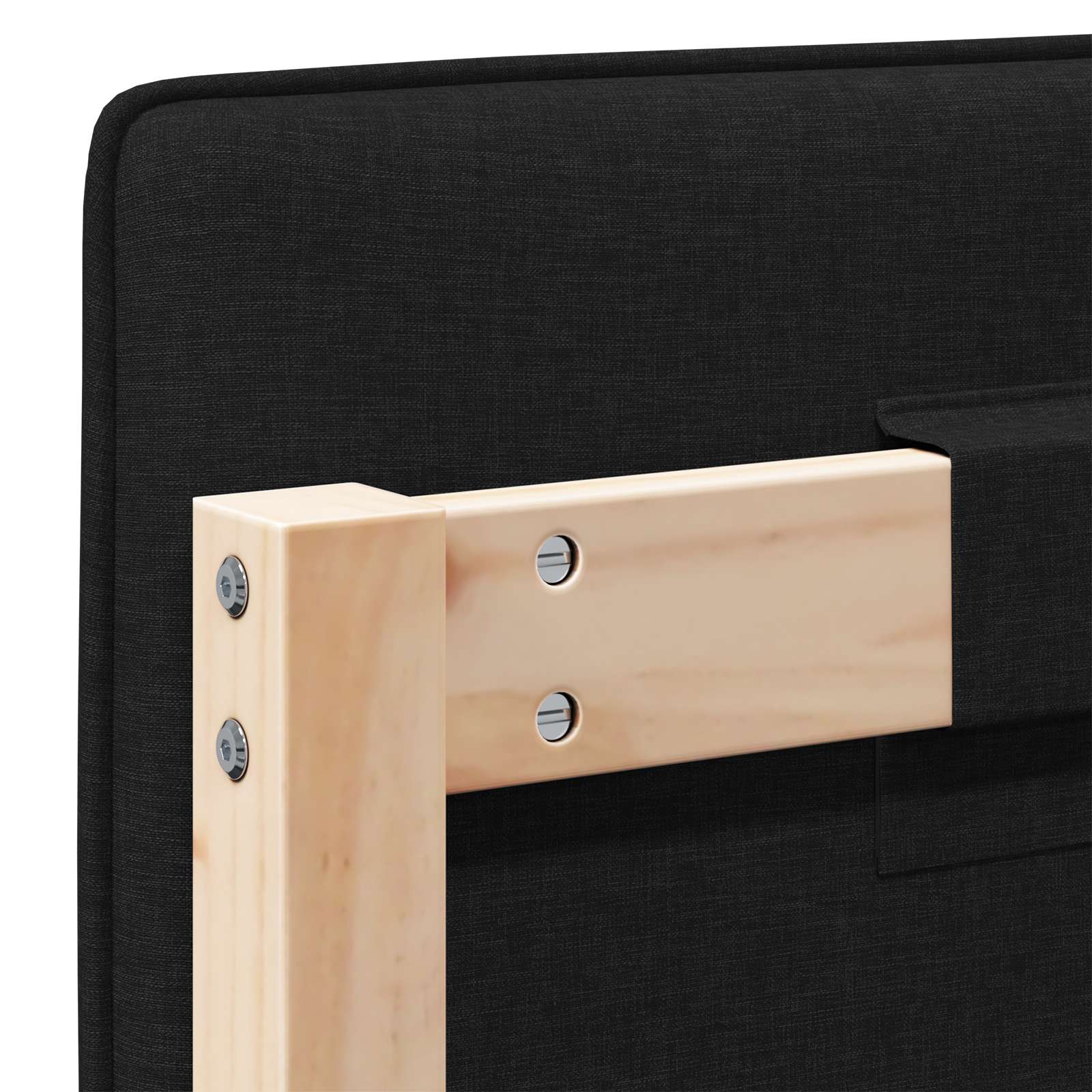 Tête de lit capitonnée Marron et Noir 120 cm Pin massif - XIOS