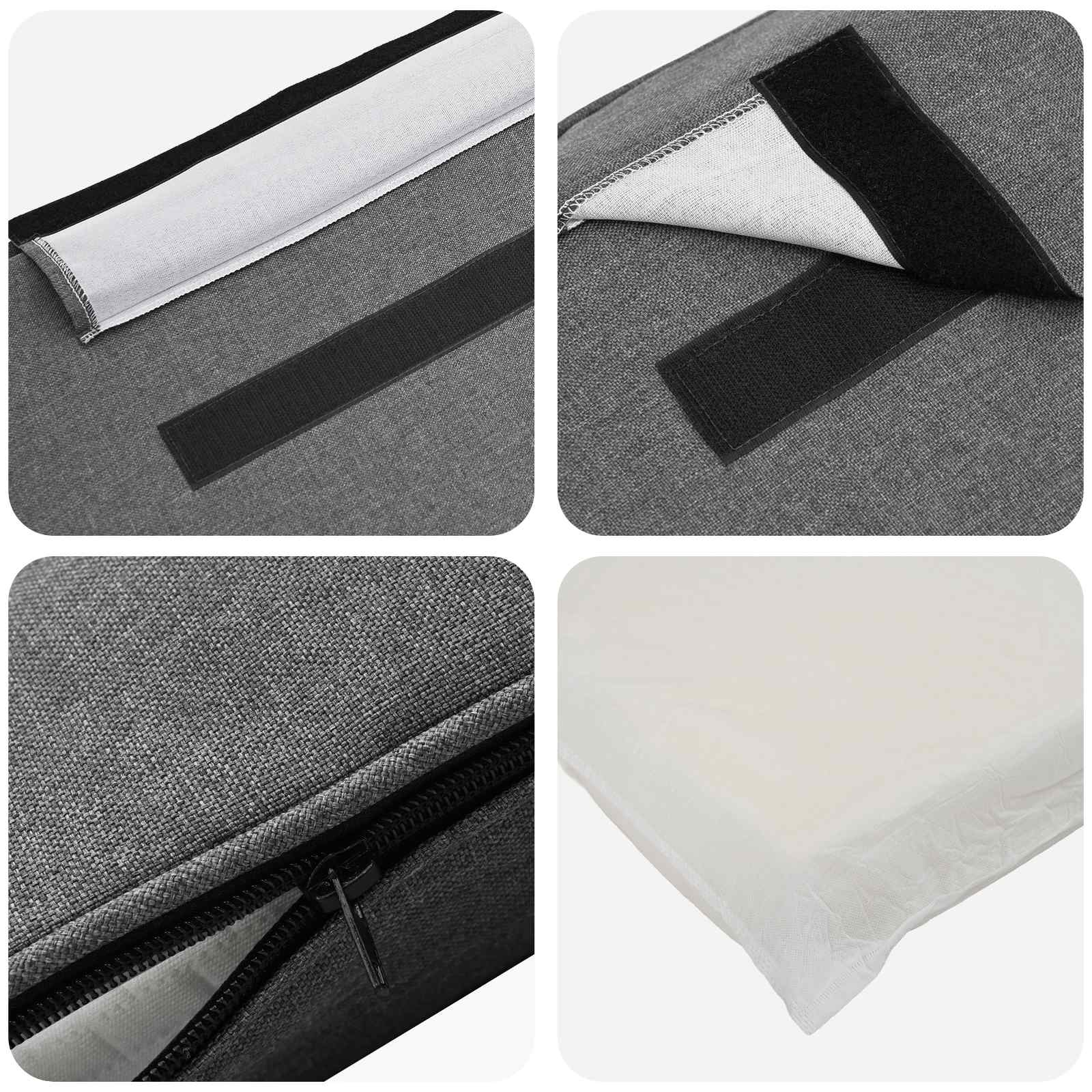 Tête de lit capitonnée Blanc et gris clair 120 cm Pin massif - XIOS