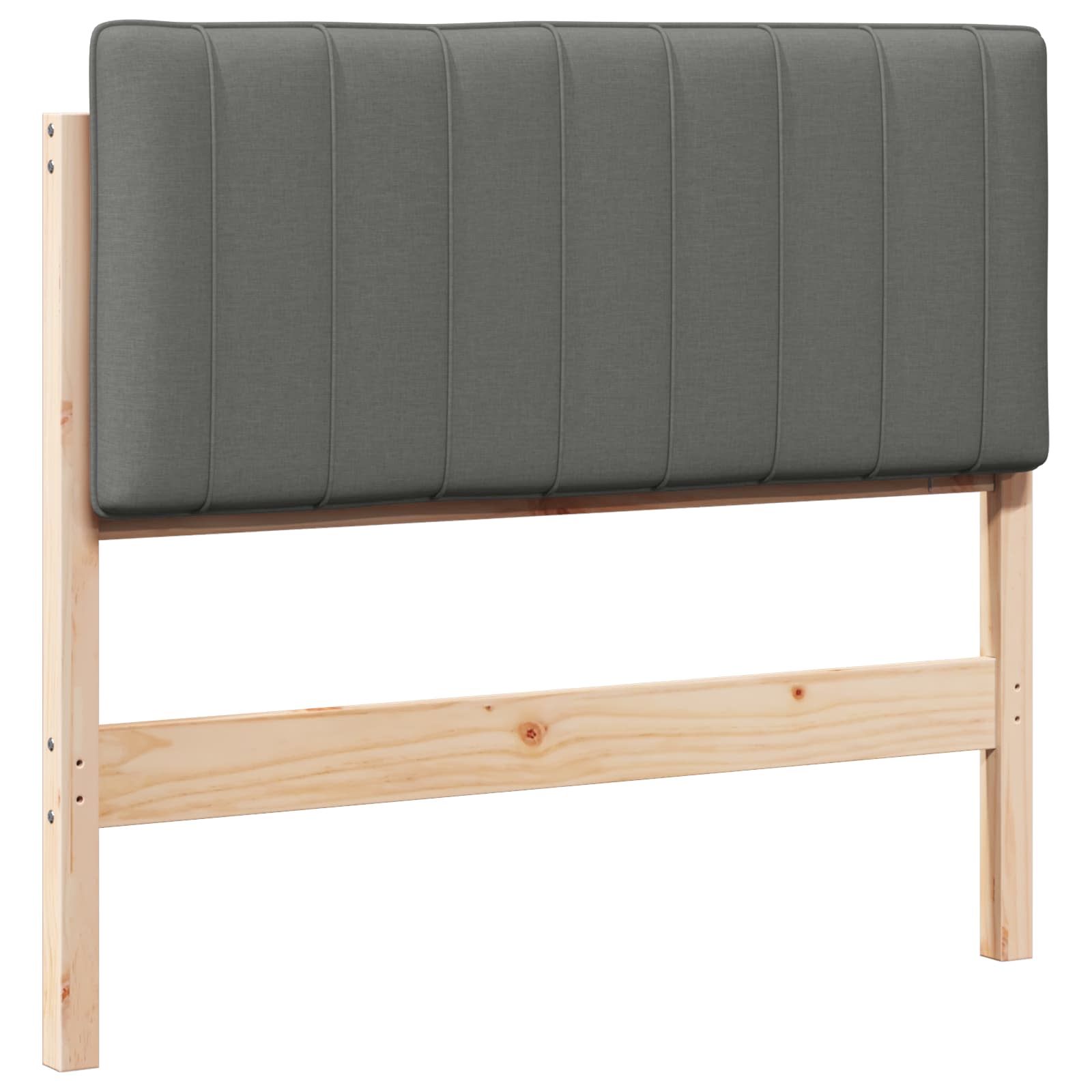 Tête de lit capitonnée Marron et gris clair 100 cm Pin massif - XIOS