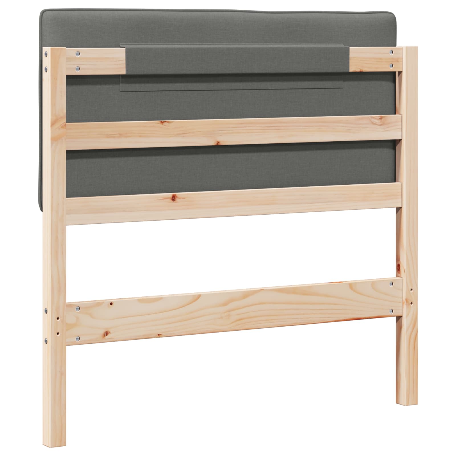 Tête de lit capitonnée Marron et gris clair 100 cm Pin massif - XIOS