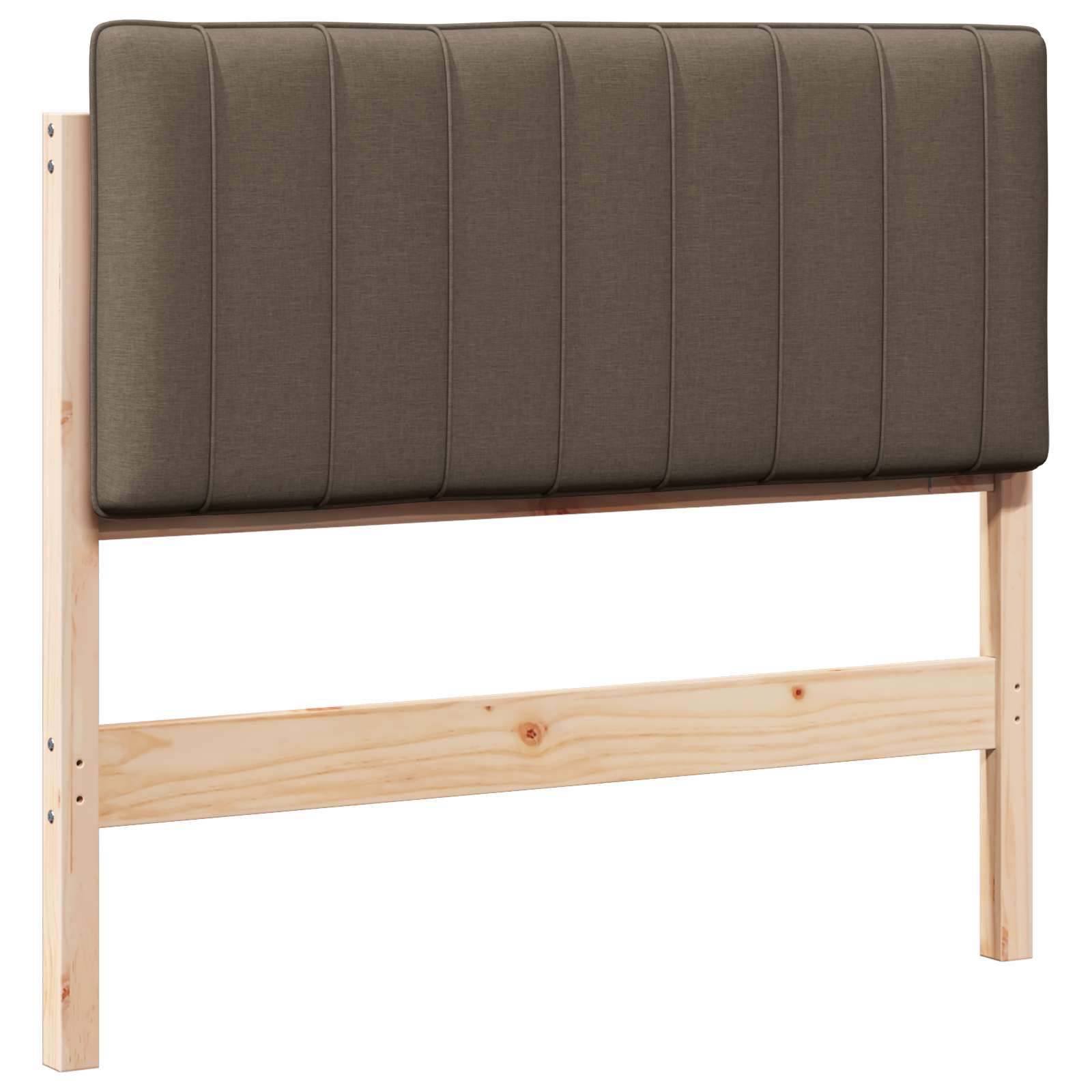 Tête de lit capitonnée Marron et Taupe 100 cm Pin massif - XIOS