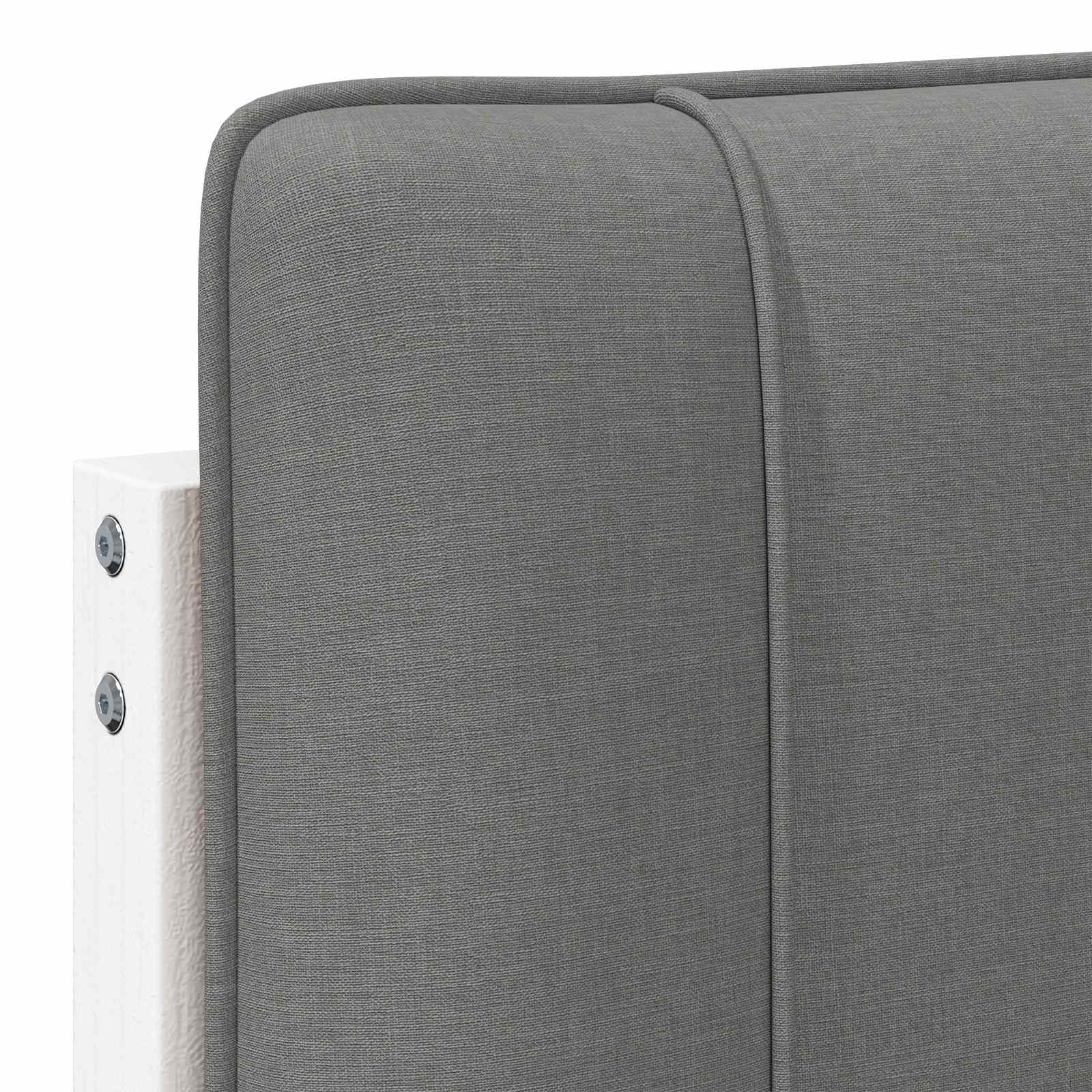 Tête de lit capitonnée Blanc et gris clair 100 cm Pin massif - XIOS
