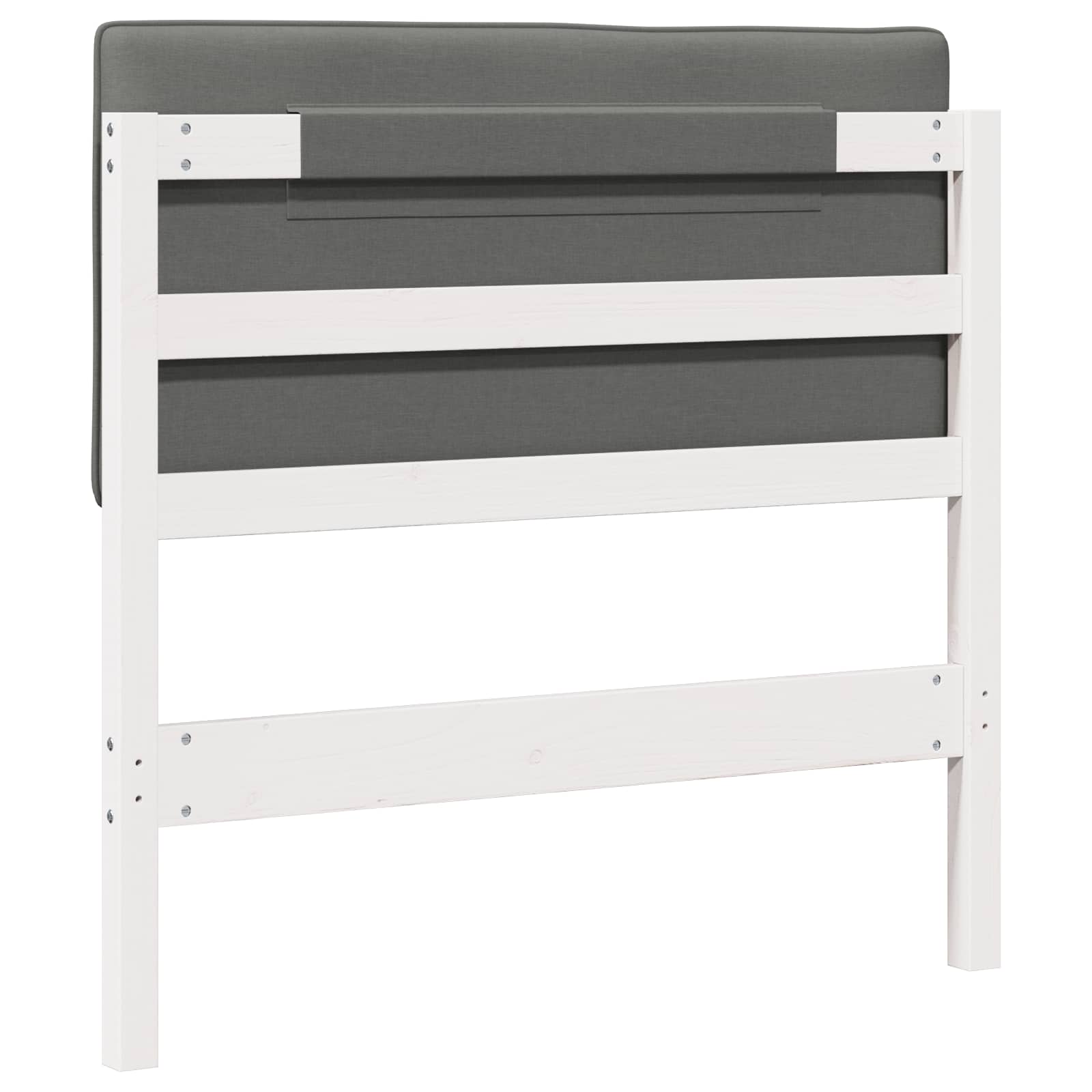 Tête de lit capitonnée Blanc et gris clair 100 cm Pin massif - XIOS