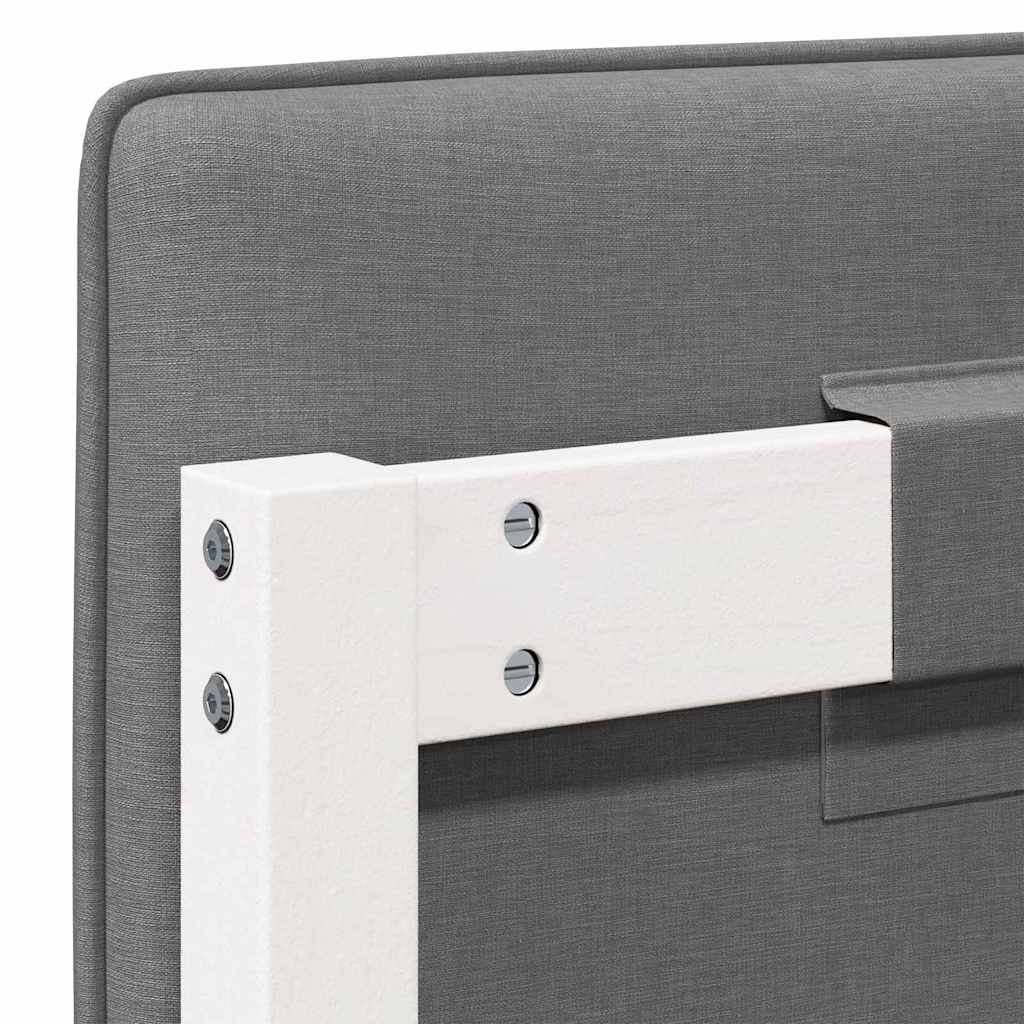 Tête de lit capitonnée Blanc et gris clair 90 cm Pin massif - XIOS