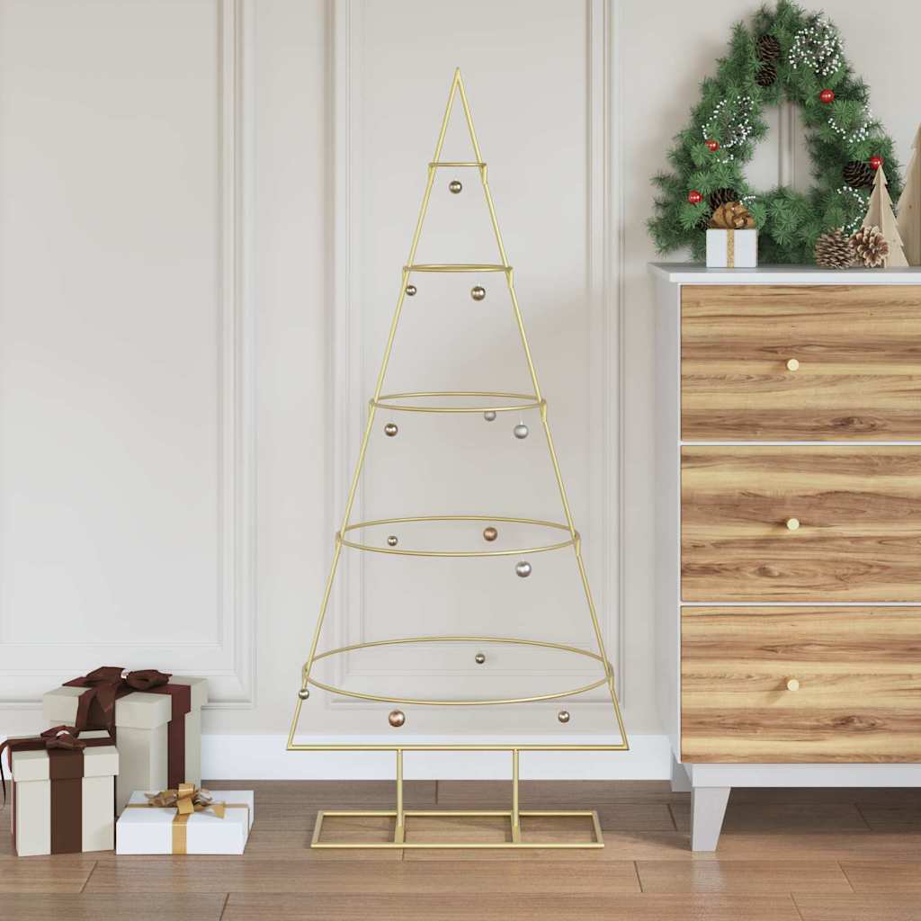 Arbre de Noël en métal Doré 125 cm Acier peint par poudre - XIOS
