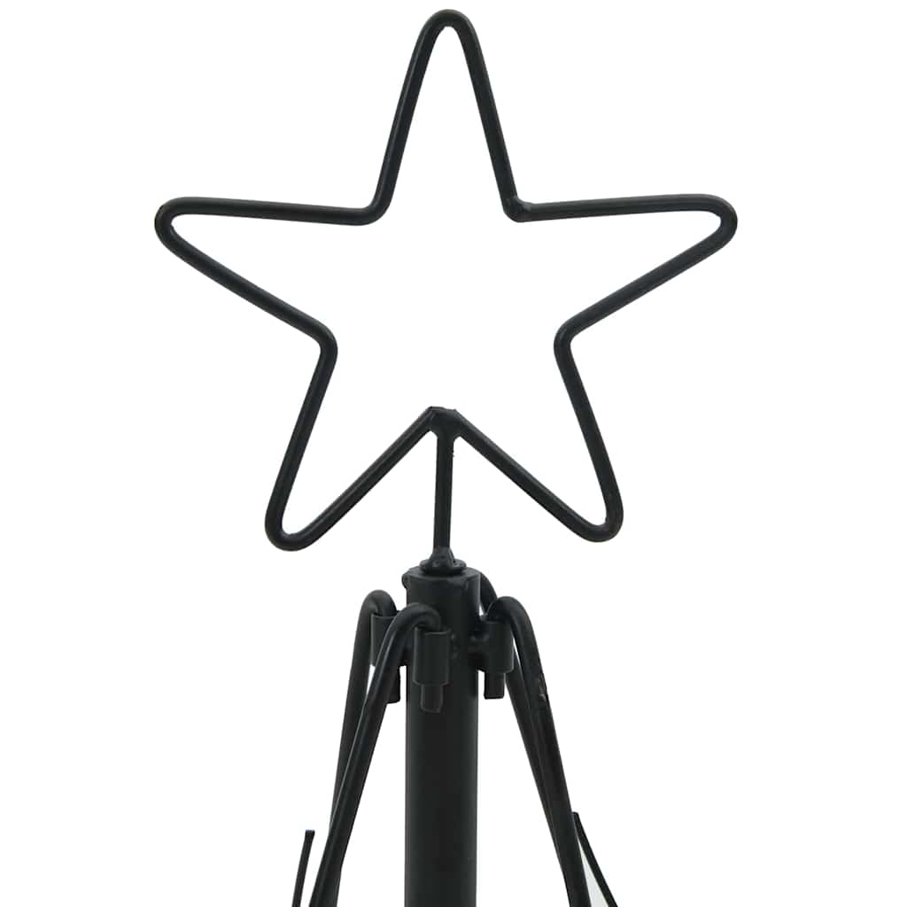 Arbre en cône de Noël avec support Noir 60 cm Acier - XIOS