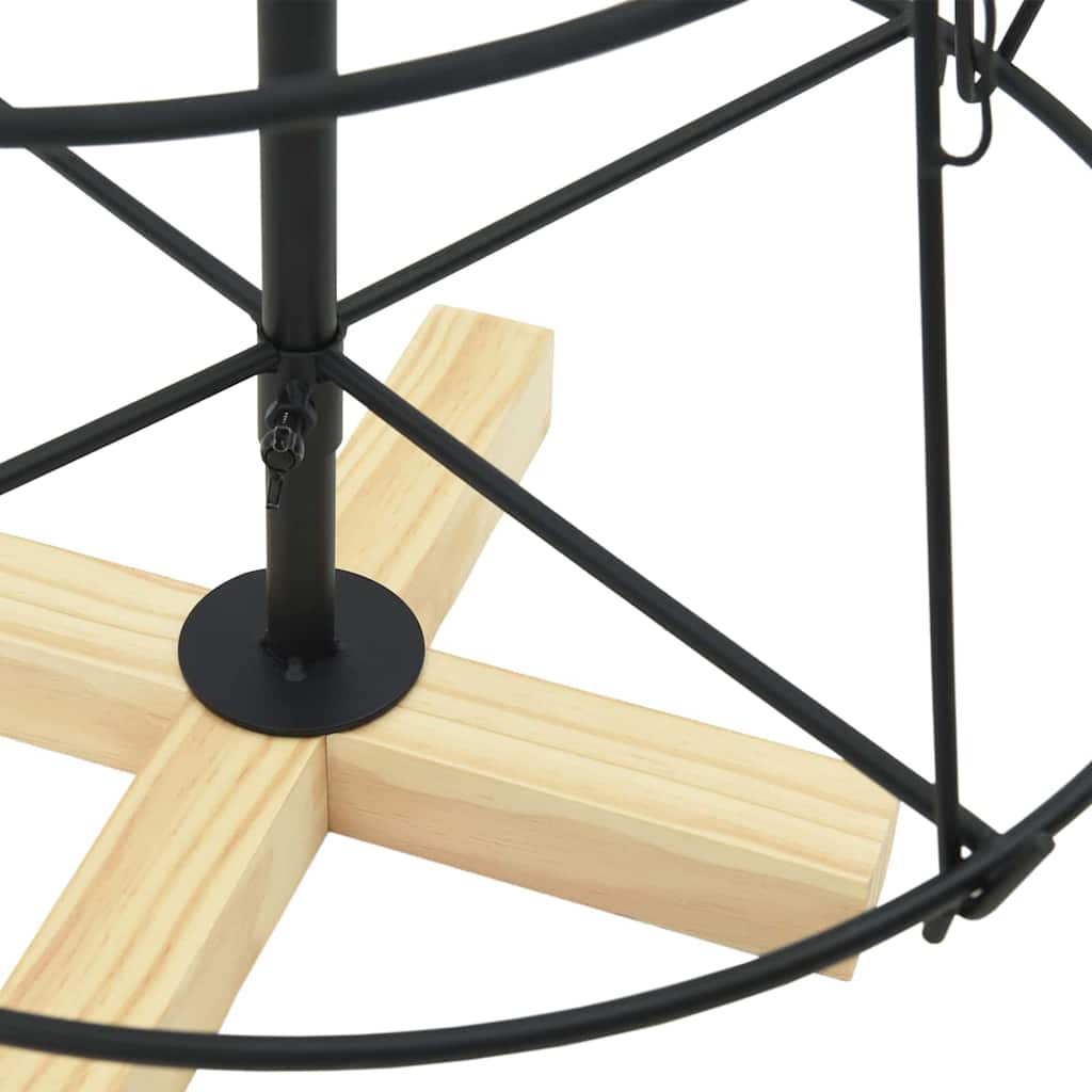 Arbre en cône de Noël avec support Noir 125 cm Acier - XIOS