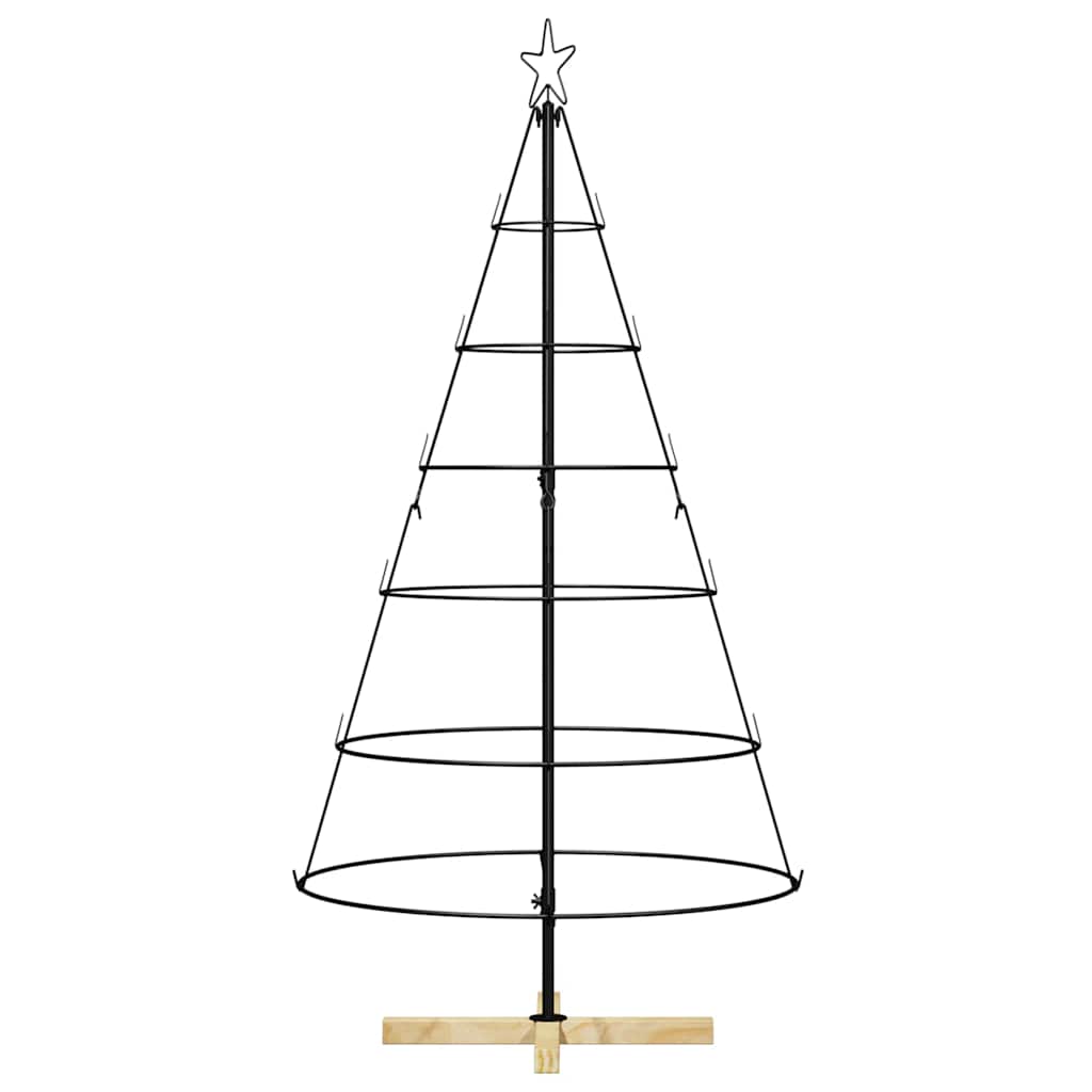 Arbre en cône de Noël avec support Noir 150 cm Acier - XIOS