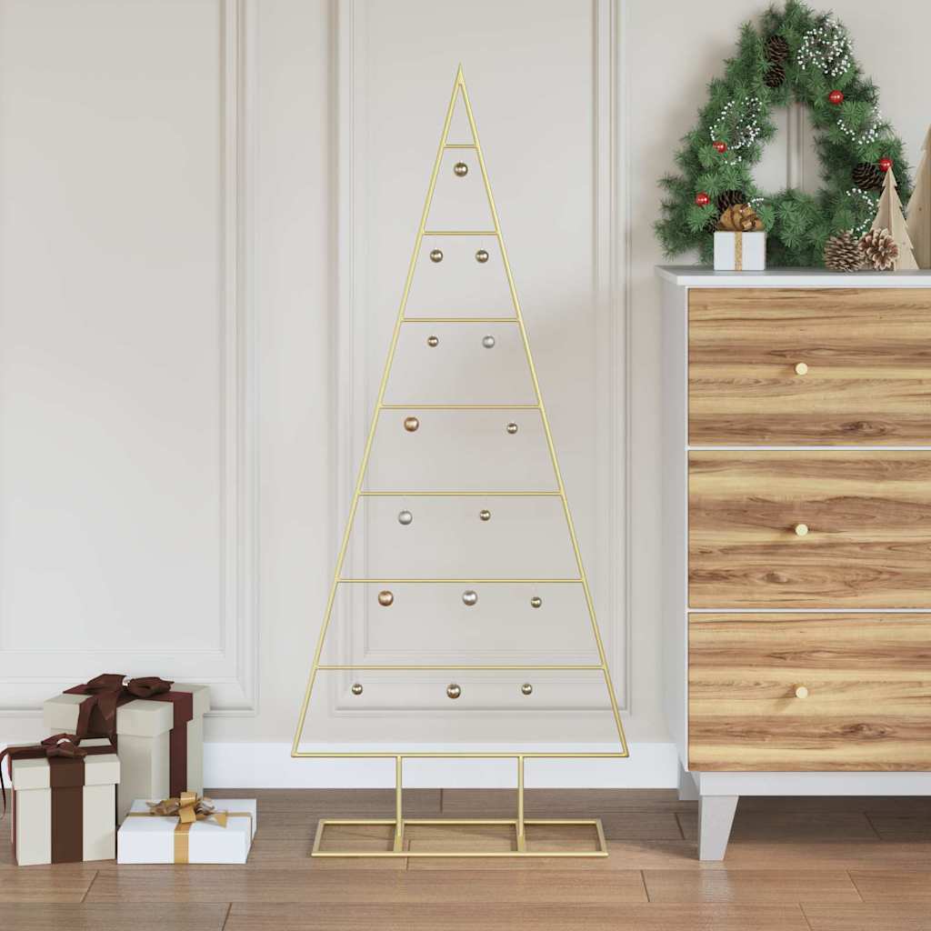 Arbre de Noël en métal Doré 125 cm Acier peint par poudre - XIOS