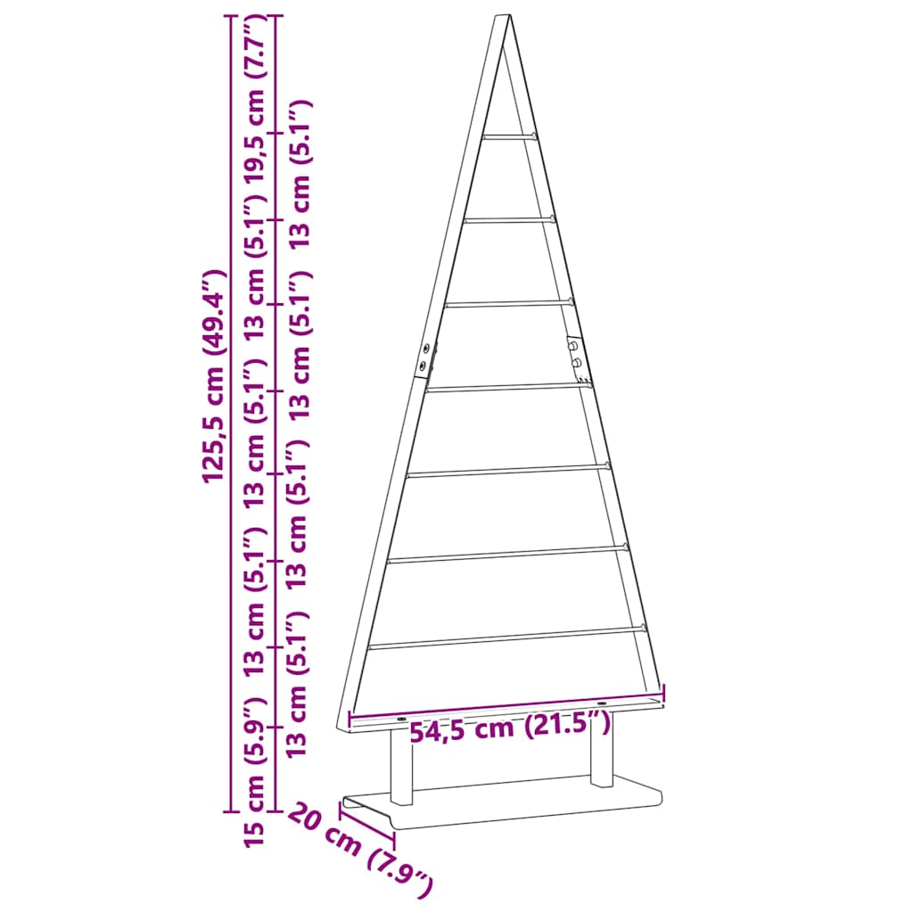 Arbre de Noël en métal avec support Noir 125 cm Acier - XIOS
