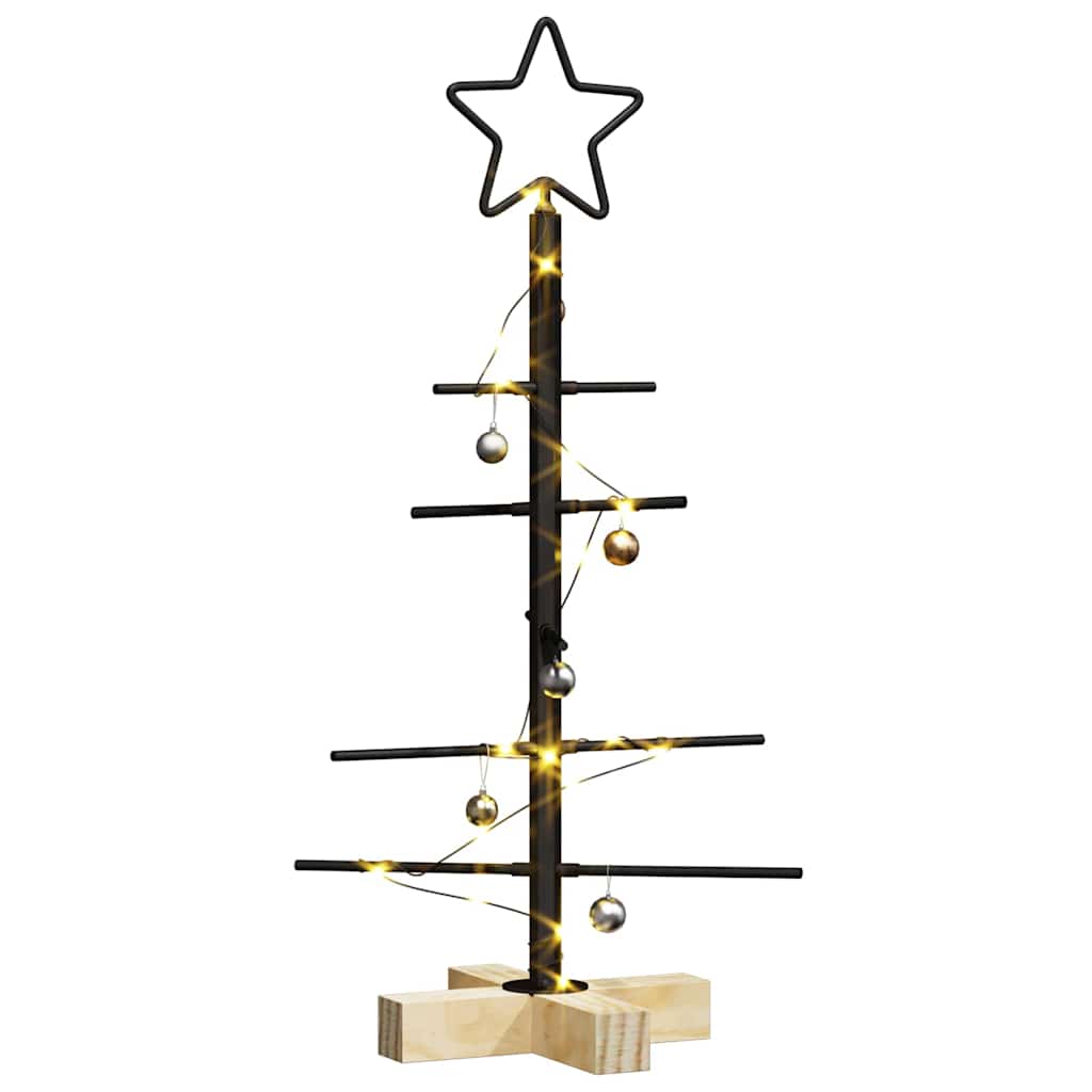 Arbre de Noël en métal Noir 60 cm Acier peint par poudre - XIOS