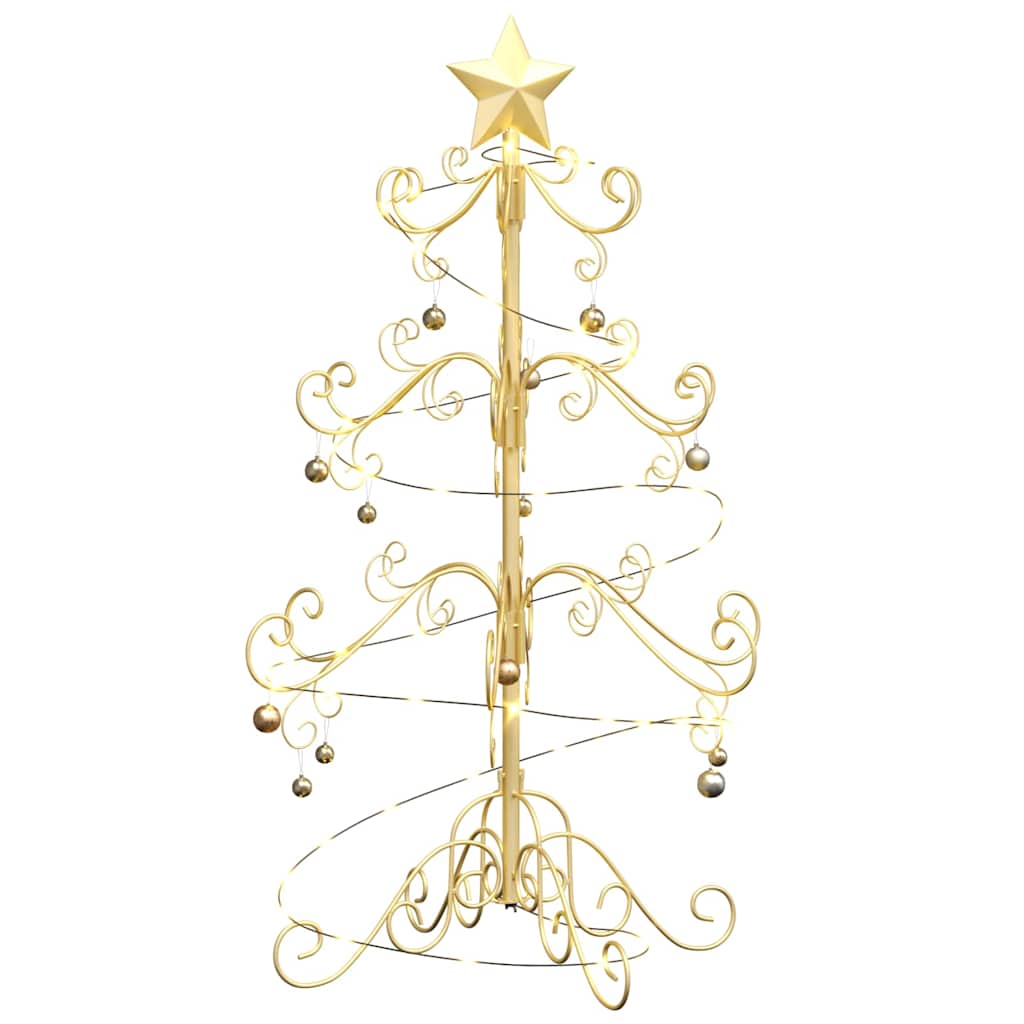 Arbre de Noël en métal Doré 90 cm Acier peint par poudre - XIOS