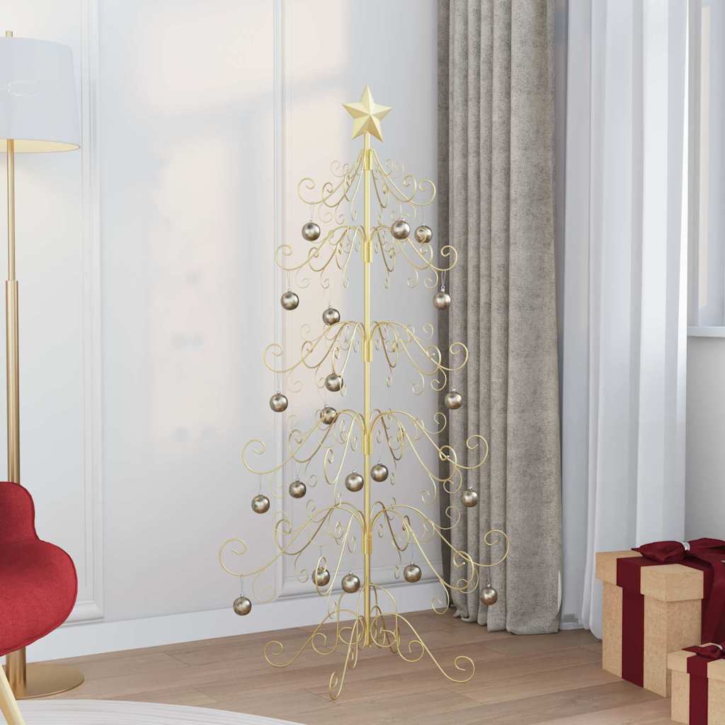 Arbre de Noël en métal Doré 150 cm Acier peint par poudre - XIOS