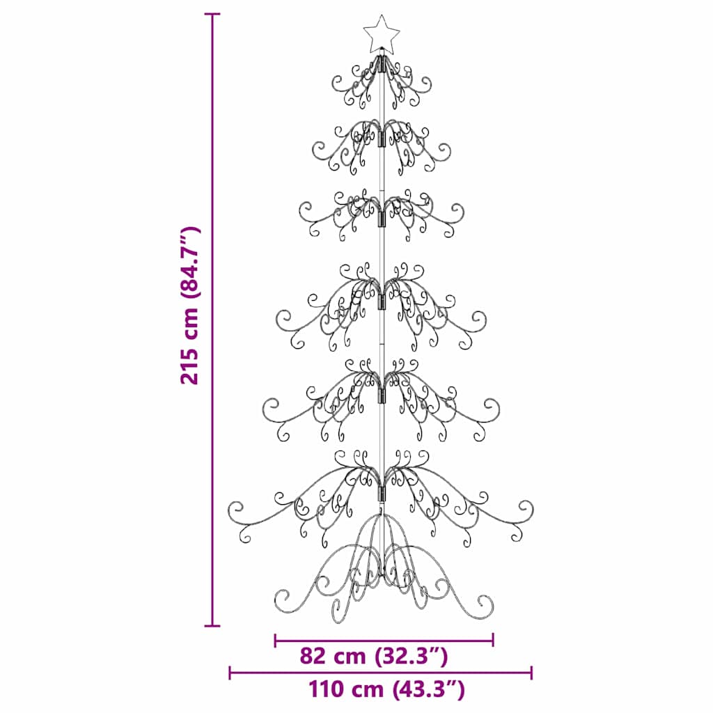Arbre de Noël en métal Doré 215 cm Acier peint par poudre - XIOS