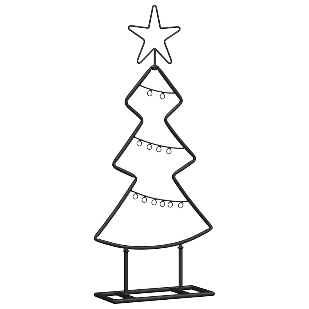 Arbre de Noël en métal avec support Noir 60 cm Acier - XIOS