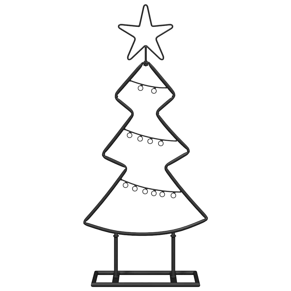 Arbre de Noël en métal avec support Noir 60 cm Acier - XIOS