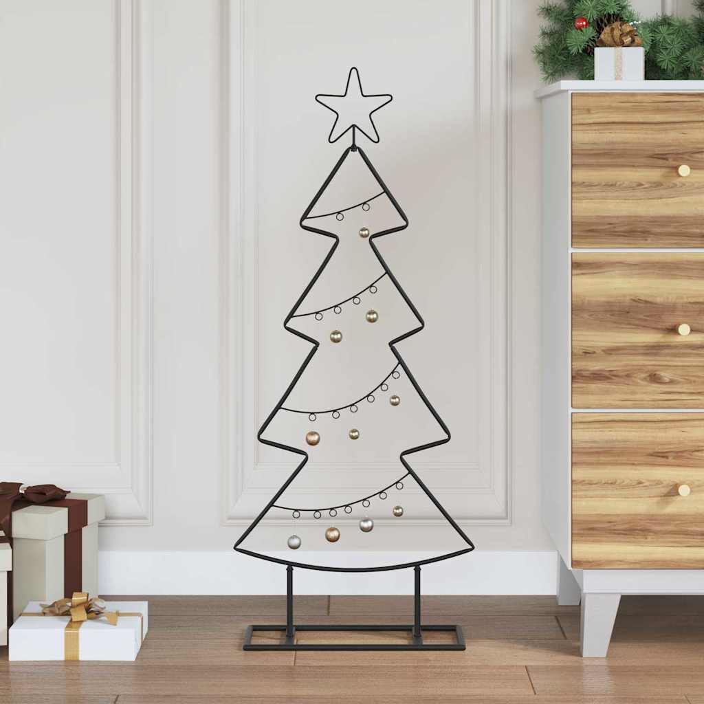 Arbre de Noël en métal avec support Noir 90 cm Acier - XIOS