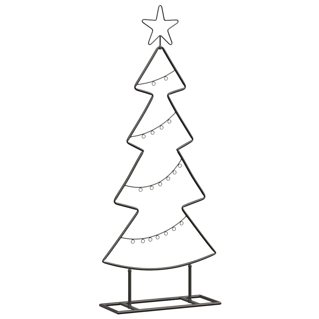 Arbre de Noël en métal avec support Noir 90 cm Acier - XIOS