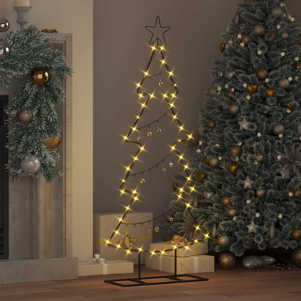Arbre de Noël en métal avec support Noir 125 cm Acier - XIOS