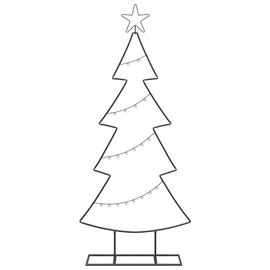 Arbre de Noël en métal avec support Noir 125 cm Acier - XIOS